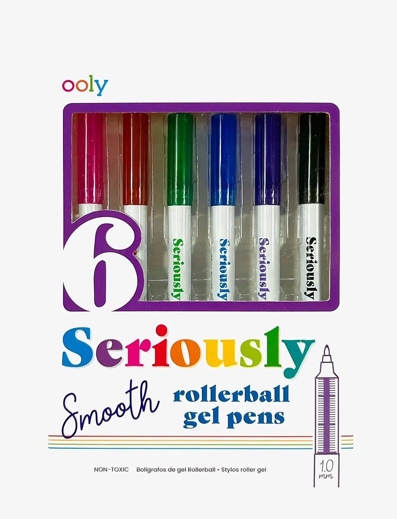 Ooly - Rollerball Gel Pen 6 pcs - Seriously Smooth Colour - skrivesæt - multi - 1