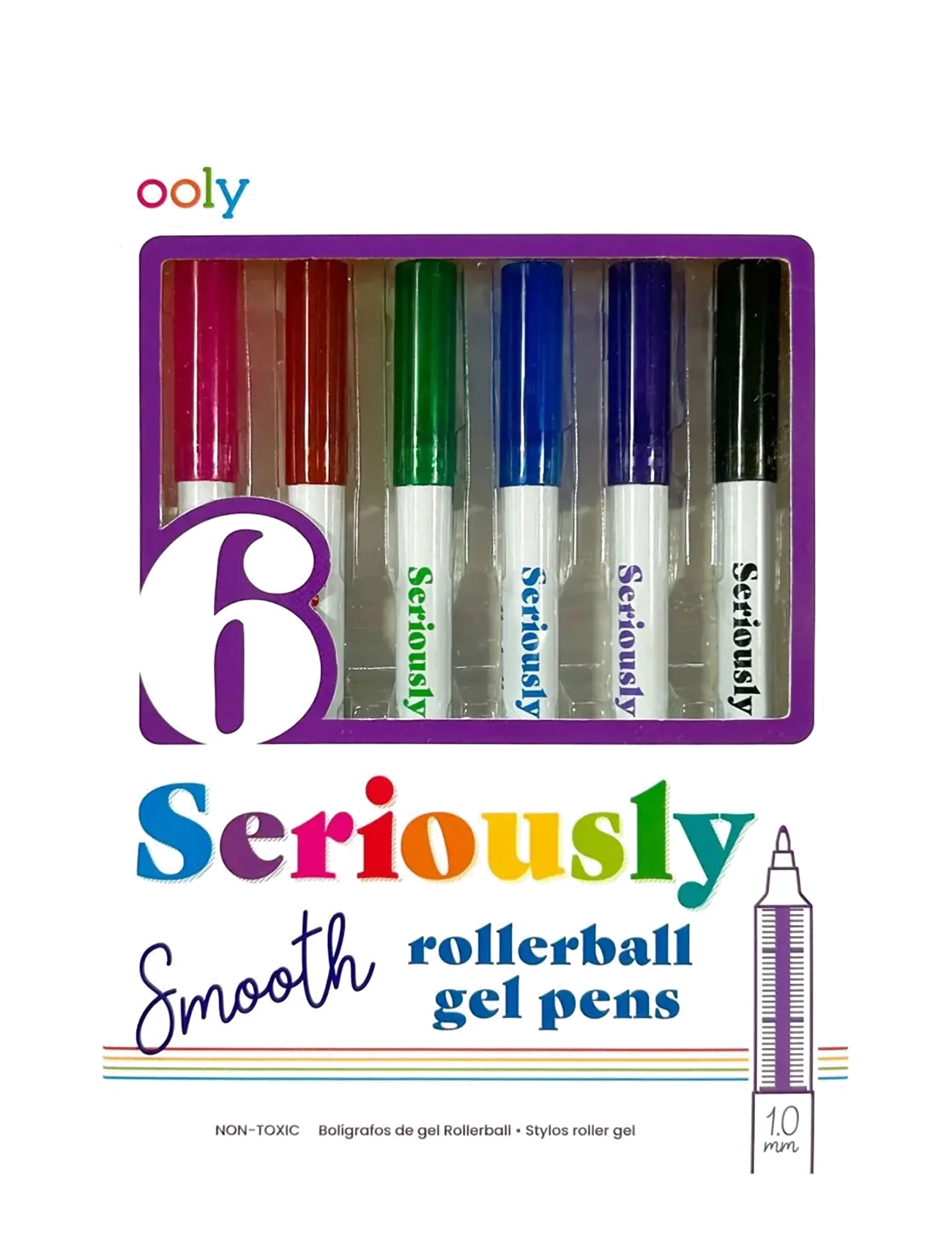 Ooly Rollerball Gel Pen 6 pcs - Seriously Smooth Colour - Ooly - MULTI / multi