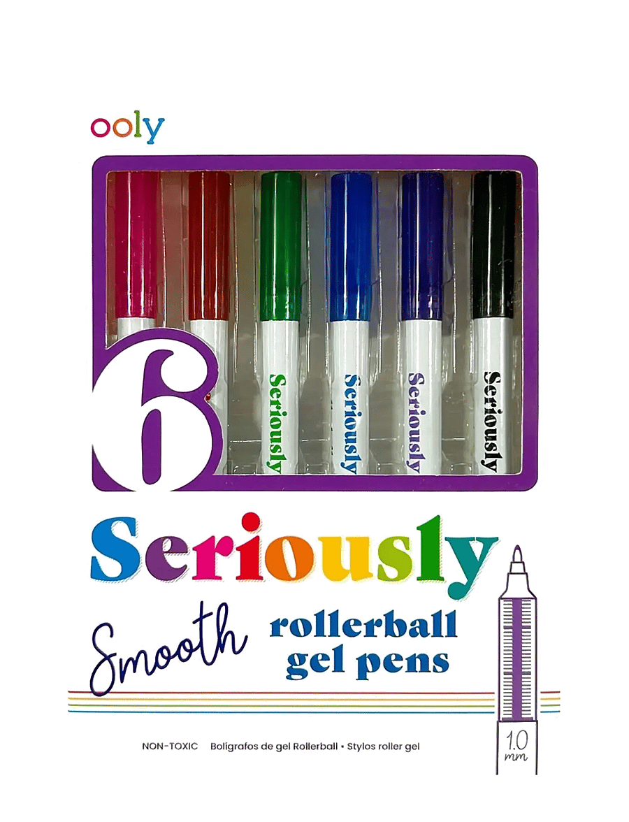Ooly - Rollerball Gel Pen 6 pcs - Seriously Smooth Colour - kirjatarbed - multi - 1