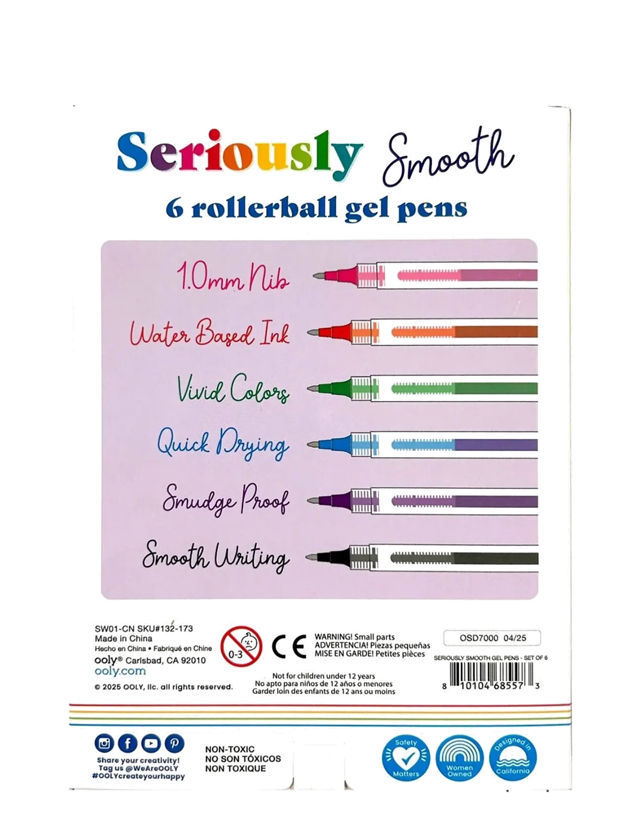 Ooly - Rollerball Gel Pen 6 pcs - Seriously Smooth Colour - schreibwaren - multi - 3