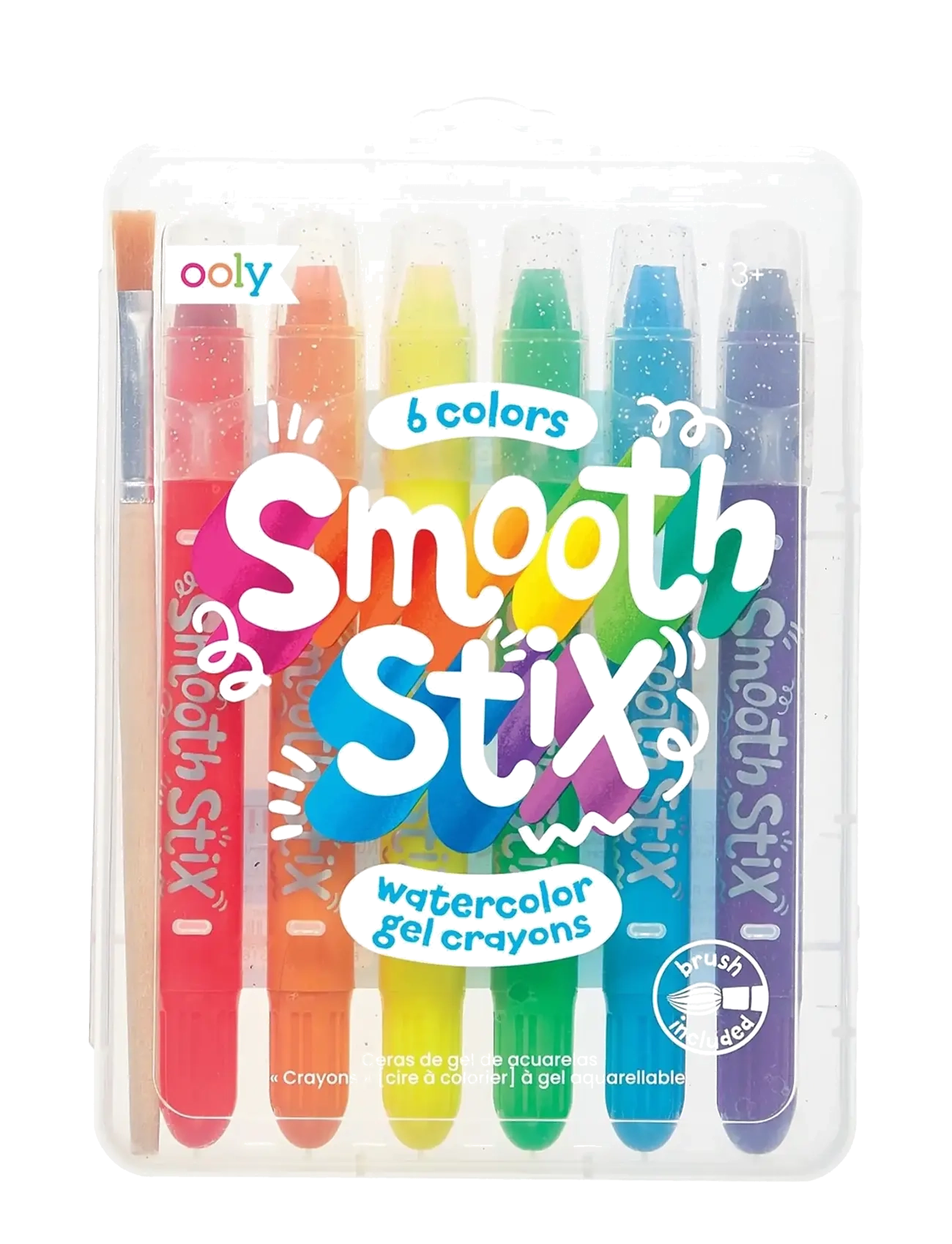 Ooly Gel Crayons 6 pcs - Smooth Stix Watercolor - Ooly - MULTI / purple