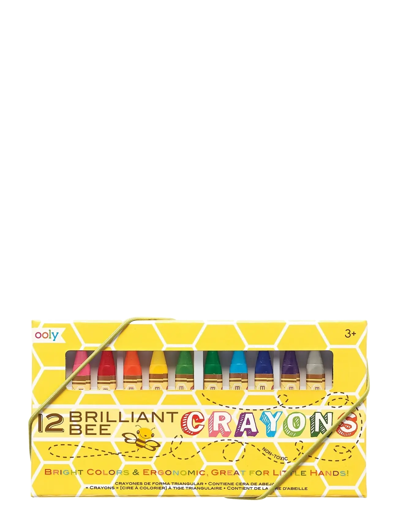 Ooly Beeswax Crayons 12 pcs - Brilliant Bee - Legetøj - MULTI / multi