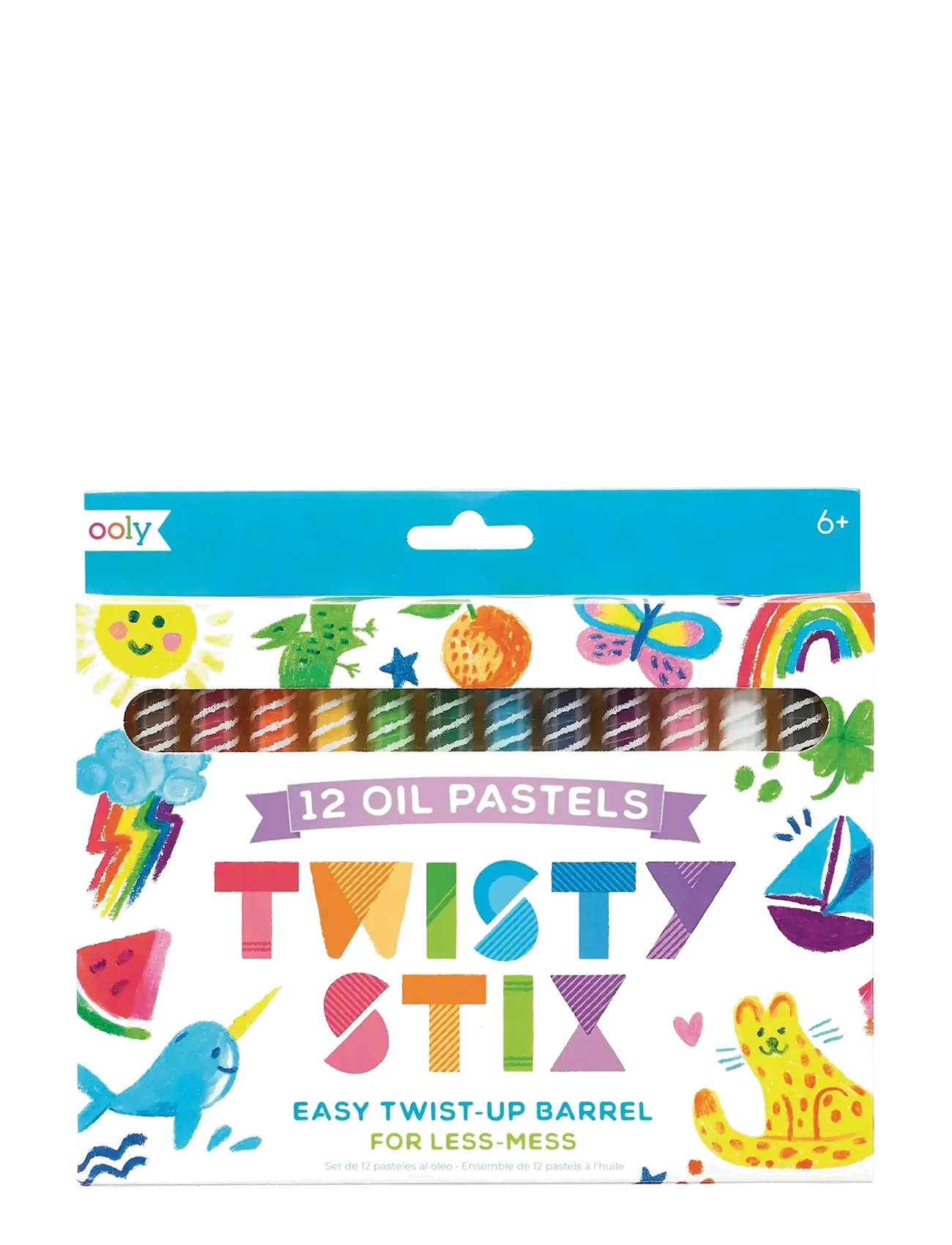 Ooly Oil Pastels 12 Pcs Twisty Stix, One Size, Drawing, Mehrfarbig/gemustert - Pencils, Kinder