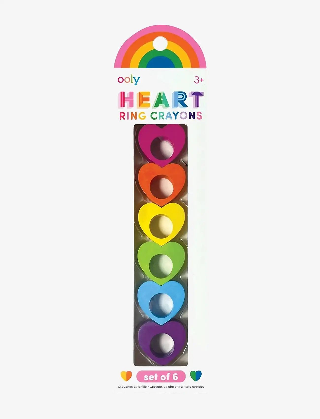 Ooly - Crayons 6 pcs - Heart Ring - bleistifte - multi - 1