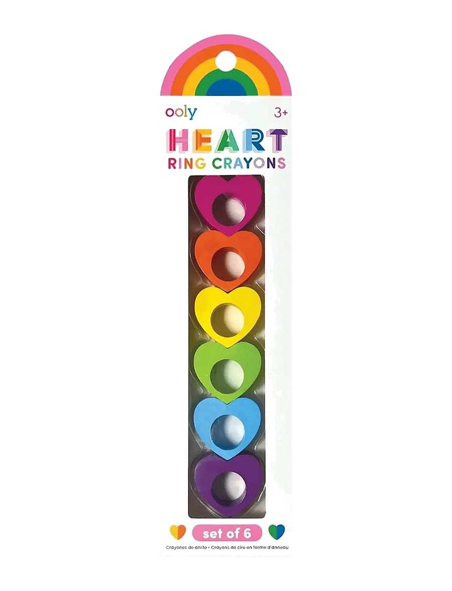 Ooly - Crayons 6 pcs - Heart Ring - värvipliiatsid - multi - 1