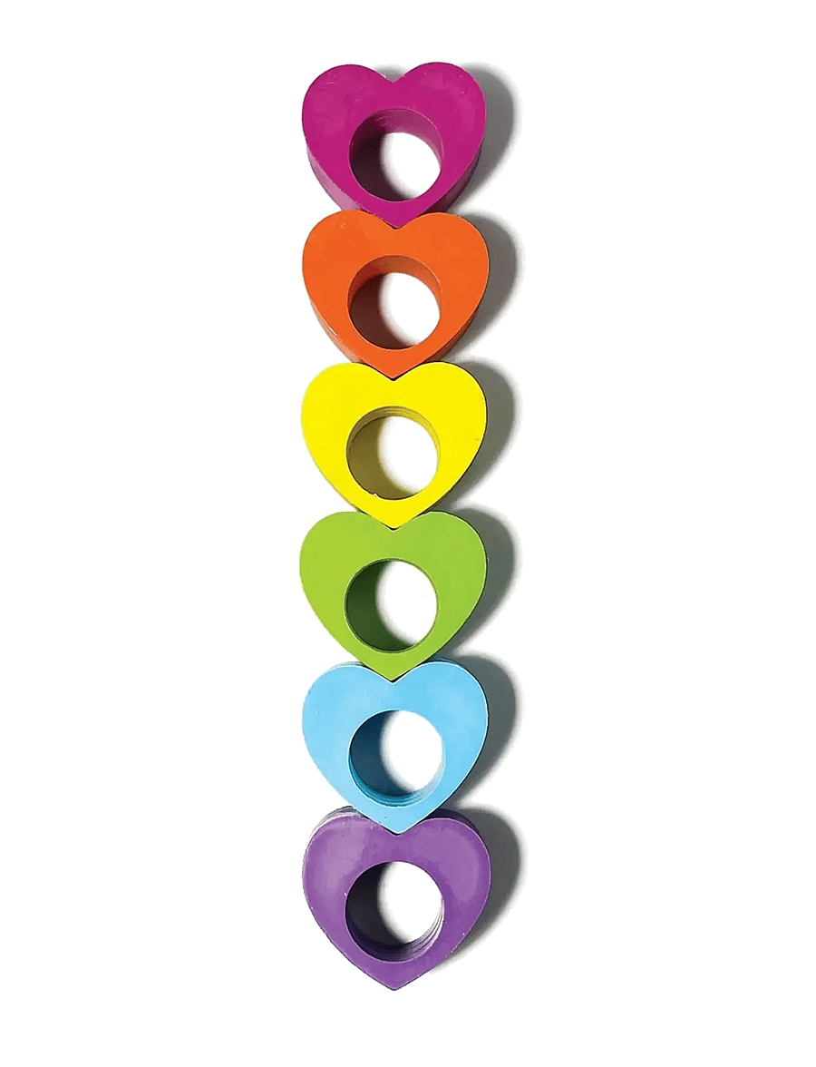 Ooly - Crayons 6 pcs - Heart Ring - värvipliiatsid - multi - 2