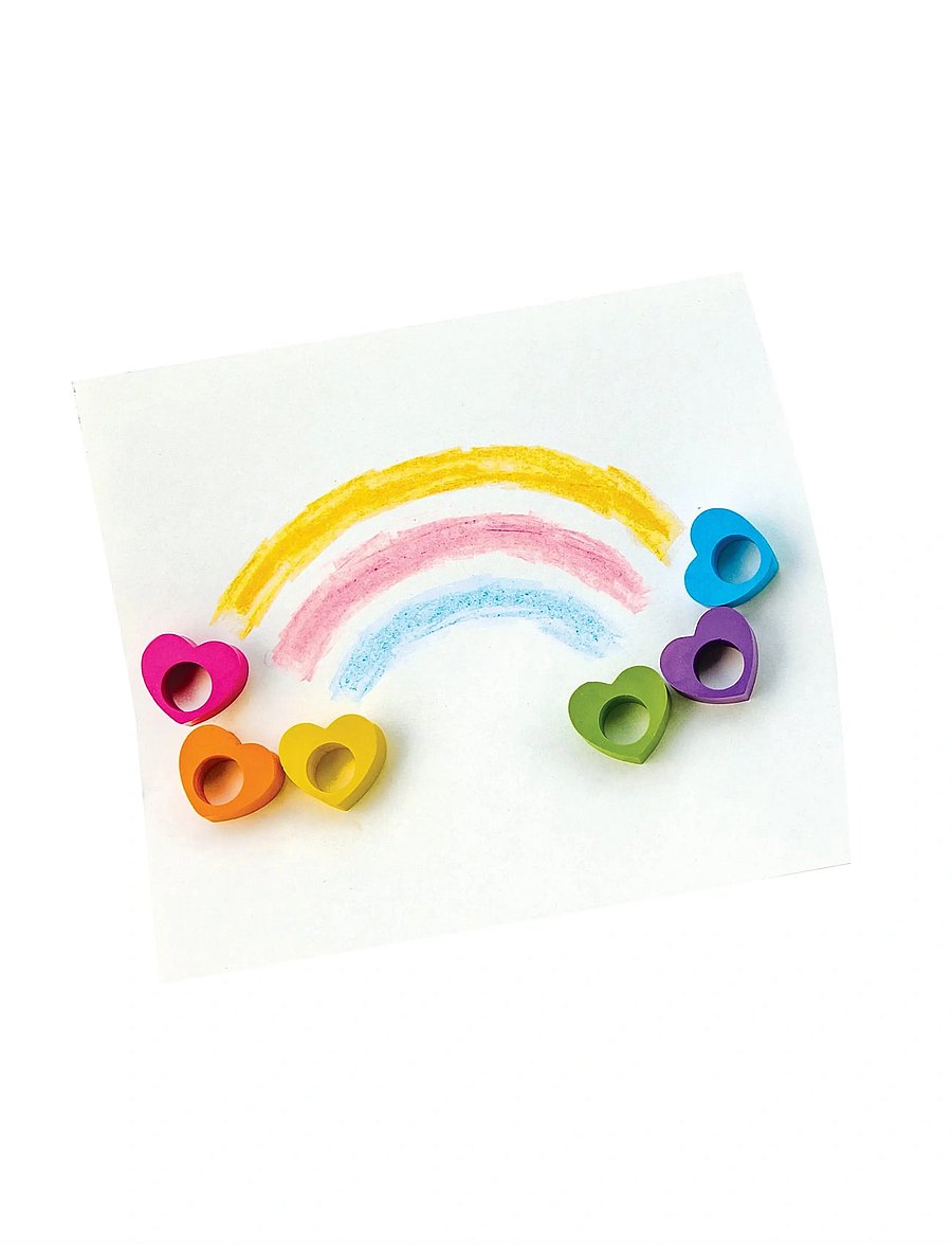 Ooly - Crayons 6 pcs - Heart Ring - värvipliiatsid - multi - 0