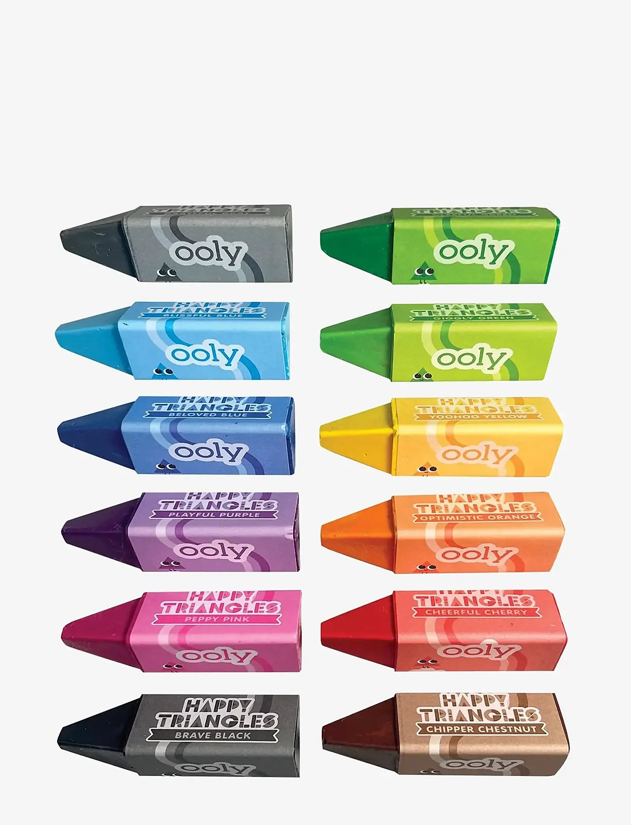 Ooly - Jumbo Crayons 12 pcs - Happy Triangles - pencils - multi - 1