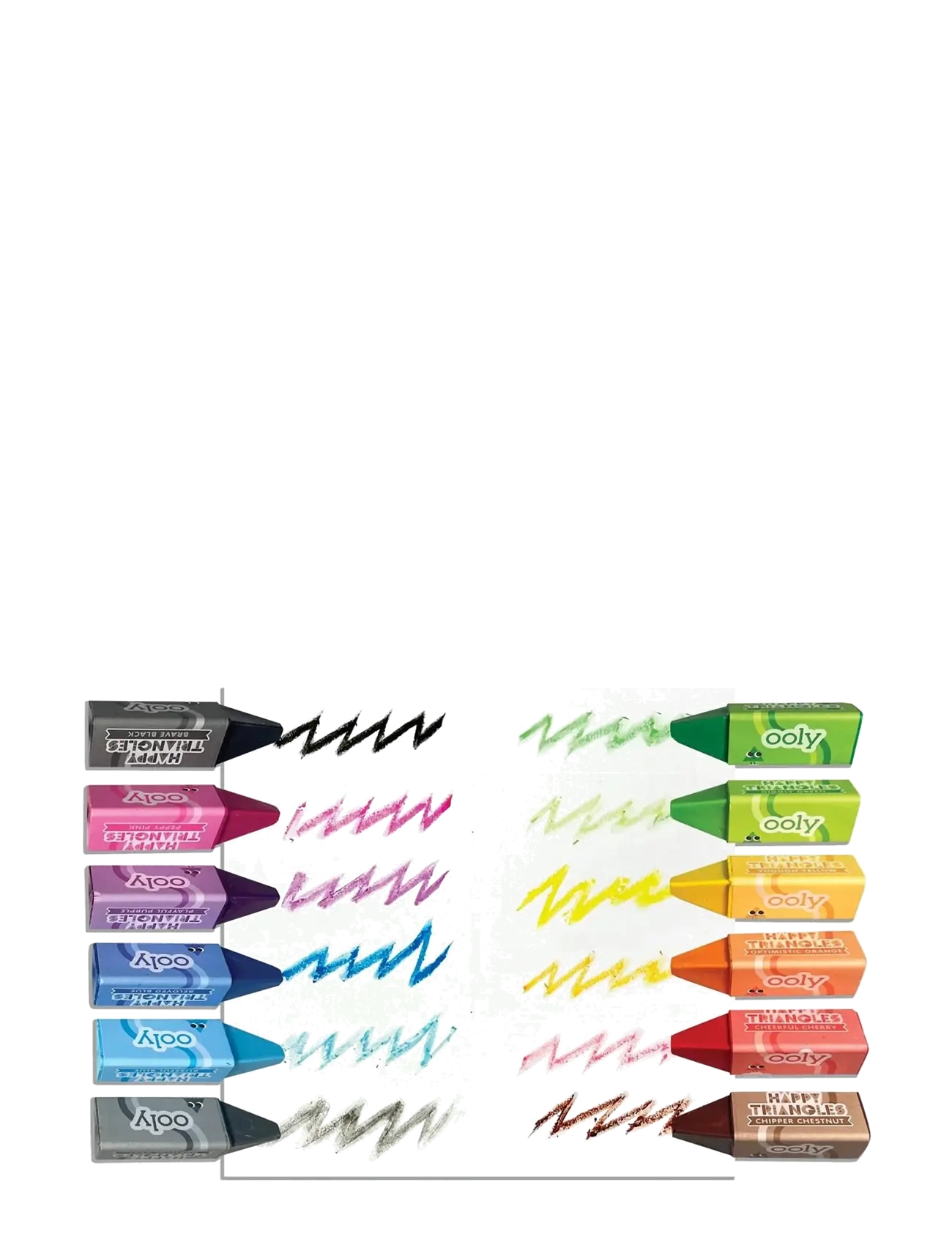 Ooly - Jumbo Crayons 12 pcs - Happy Triangles - pieštukai - multi - 2