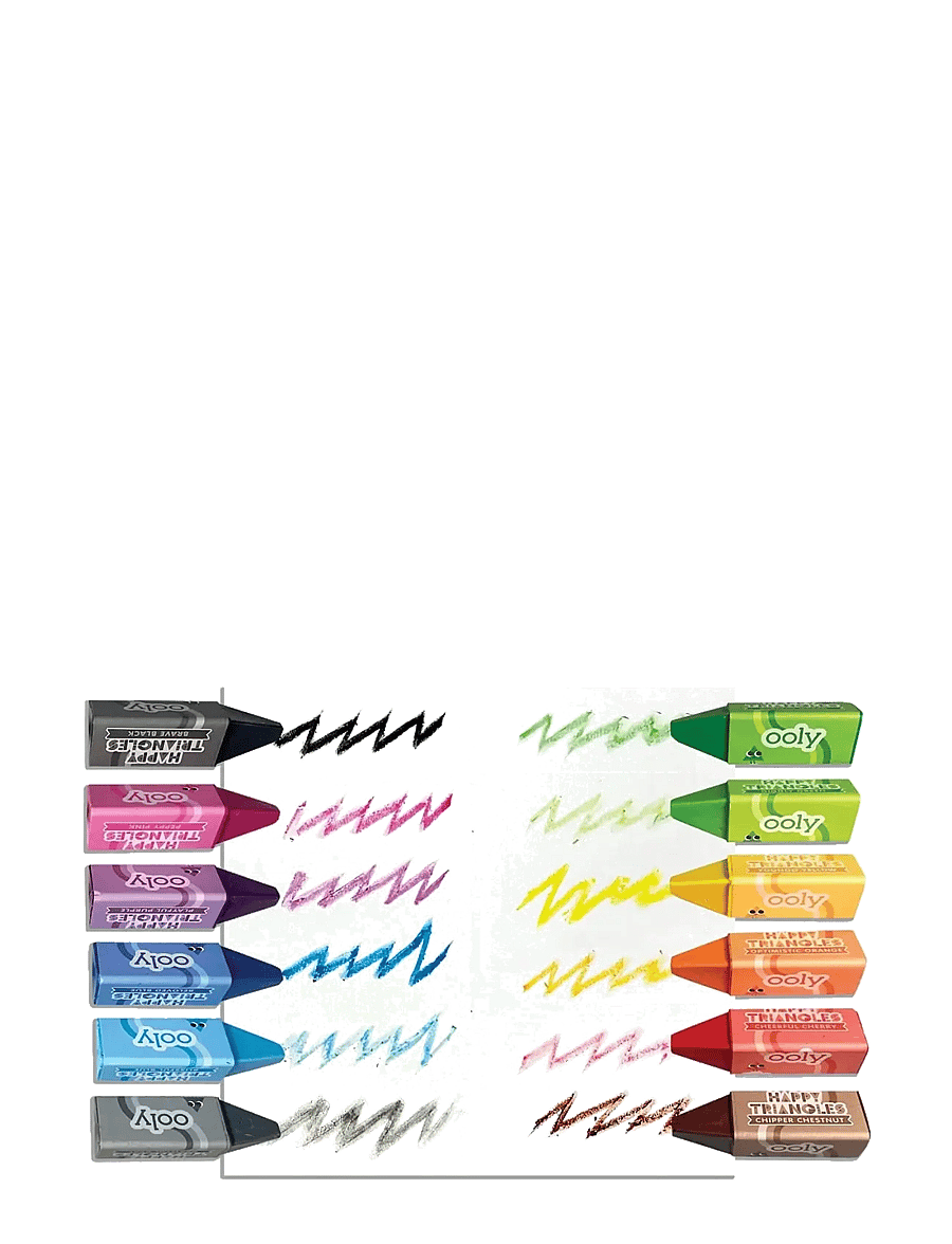 Ooly - Jumbo Crayons 12 pcs - Happy Triangles - värvipliiatsid - multi - 2