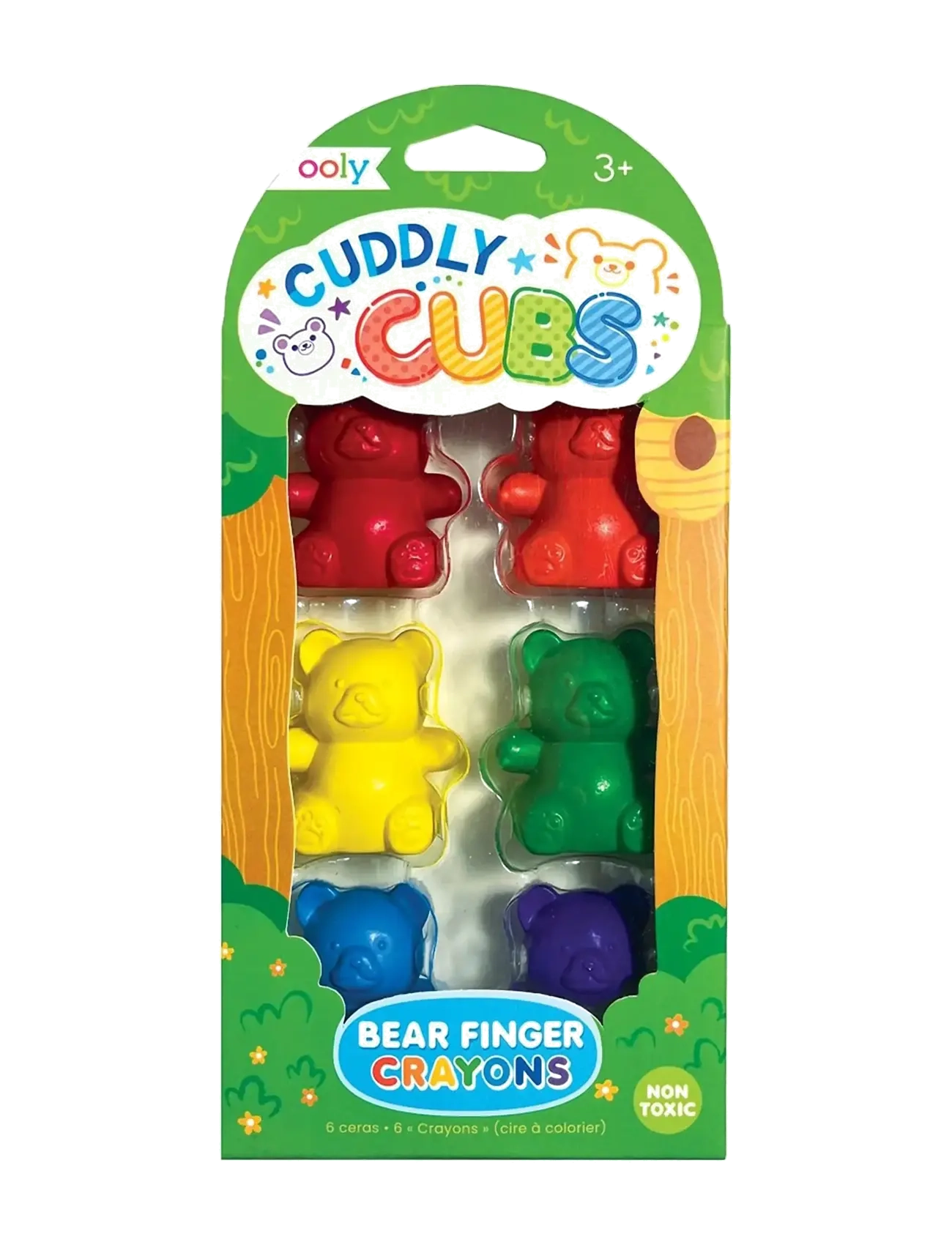 Ooly Crayons 6 Pcs Cuddly Cubs Bear, One Size, Drawing, Mehrfarbig/gemustert - Pencils, Kinder