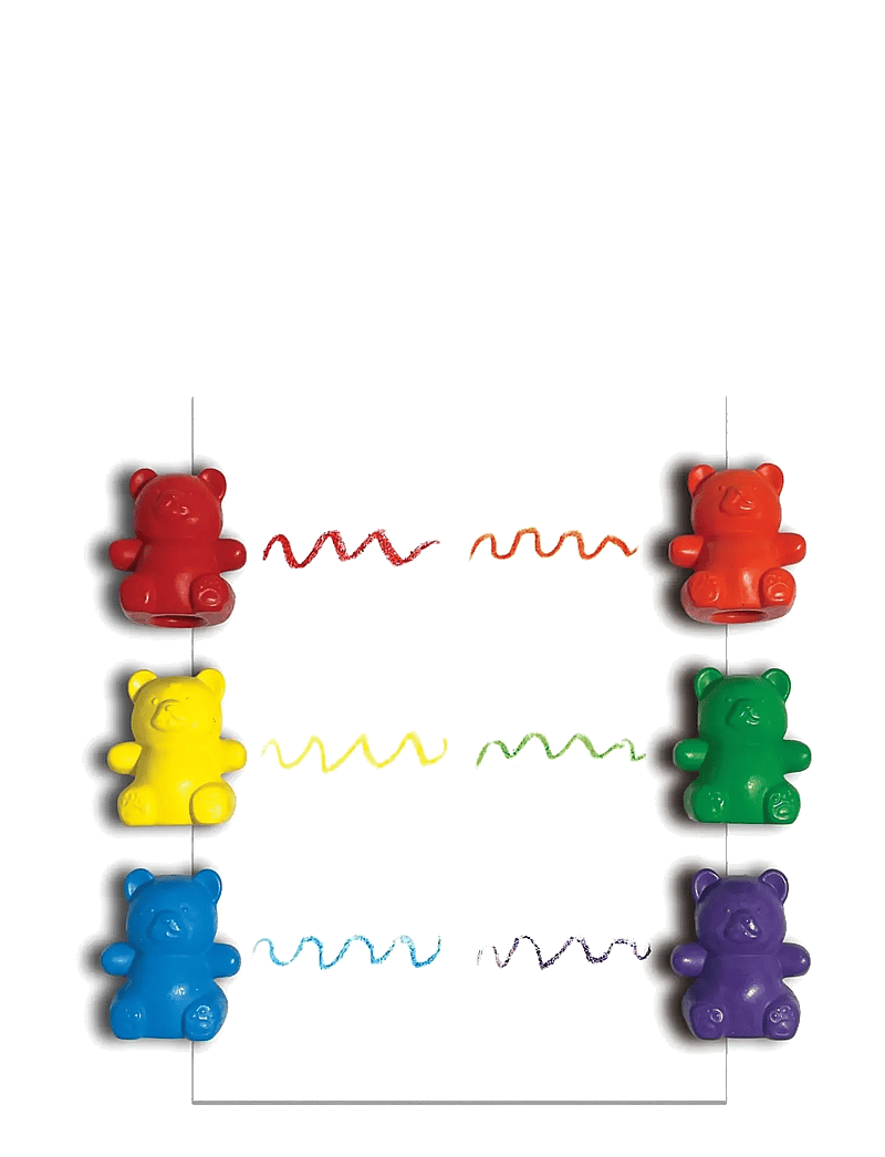 Ooly - Crayons 6 pcs - Cuddly Cubs Bear - pliiatsid - multi - 3