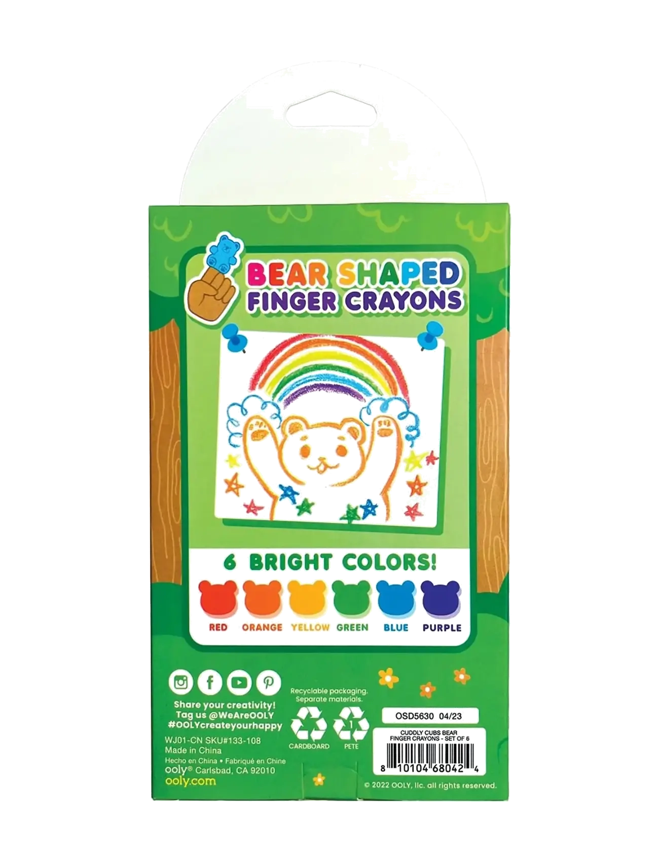 Ooly - Crayons 6 pcs - Cuddly Cubs Bear - buntstifte - multi - 5