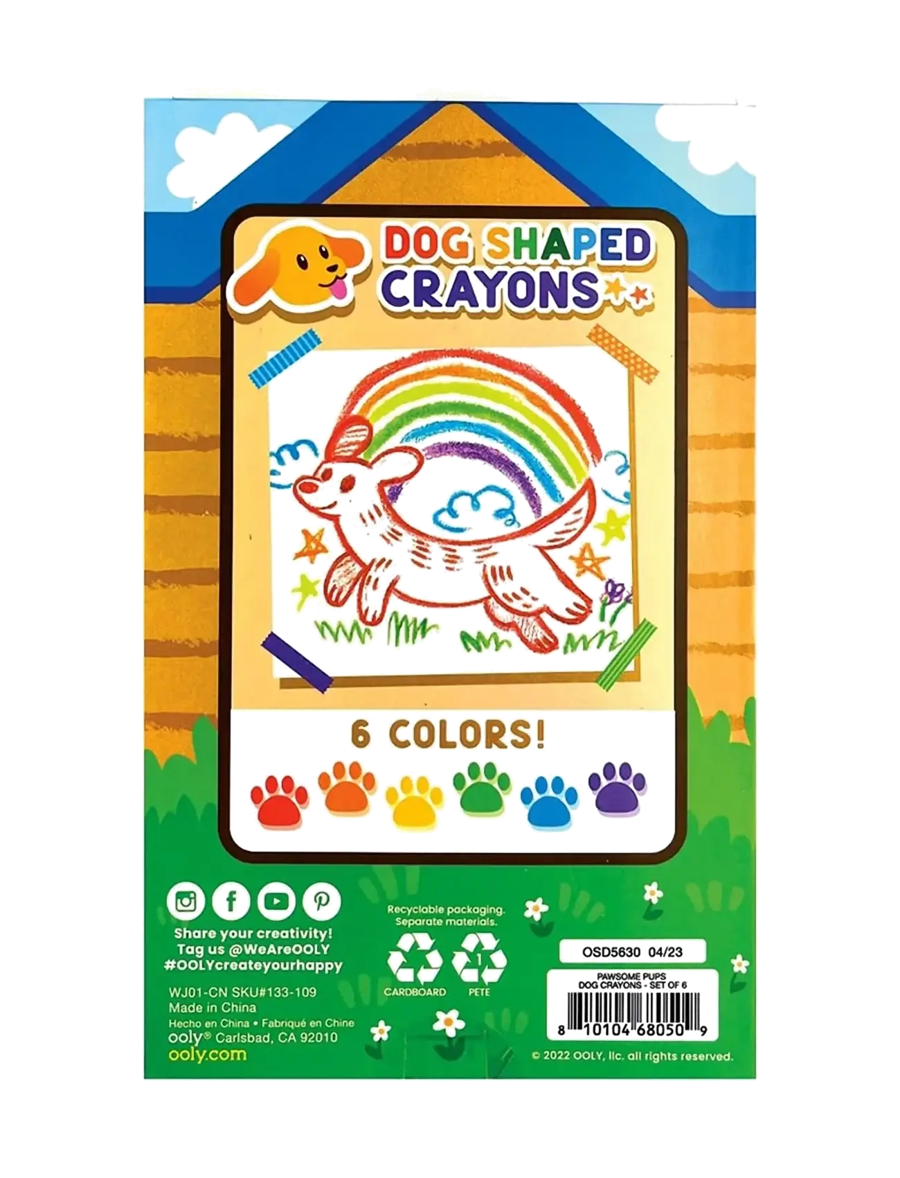 Ooly - Crayons 6 pcs - Pawsome Pups - pencils - multi - 2