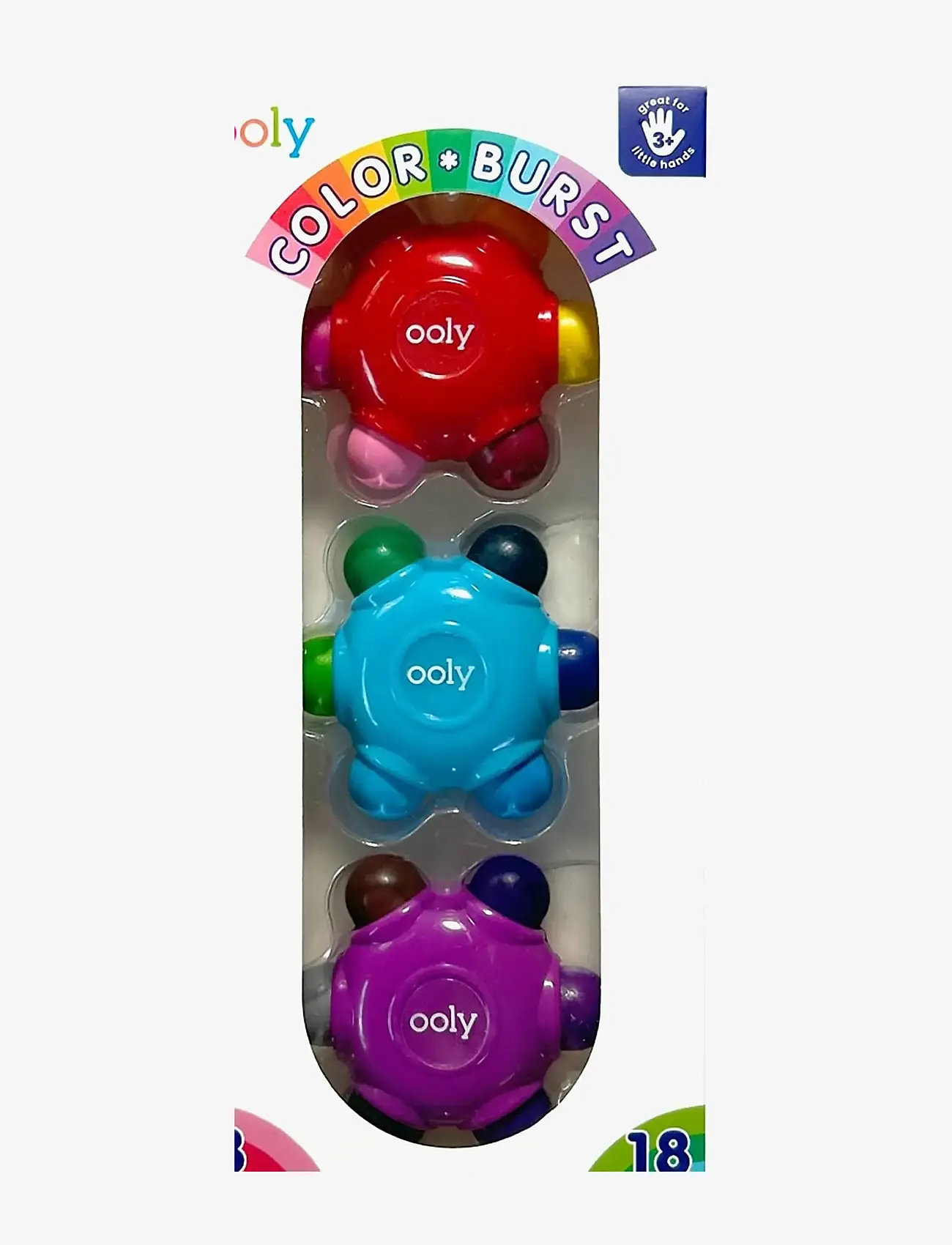 Ooly - Crayons 3x6 Colours - Easy Grip Color Burst - pliiatsid - multi - 1