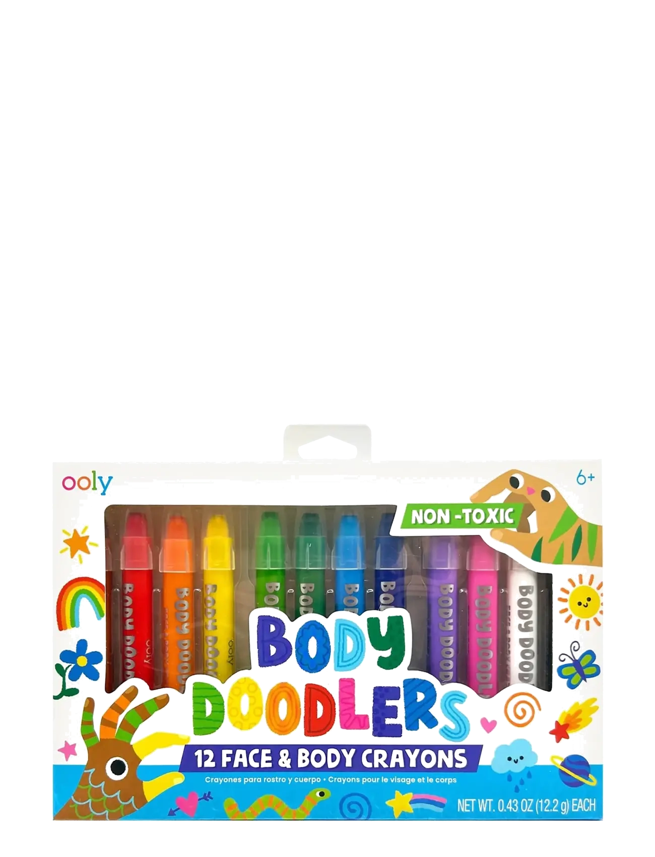 Ooly Face Paint 12 pcs - Face and Body Doodlers - Naamiaisasut & -tarvikkeet - MULTI / pink/rose