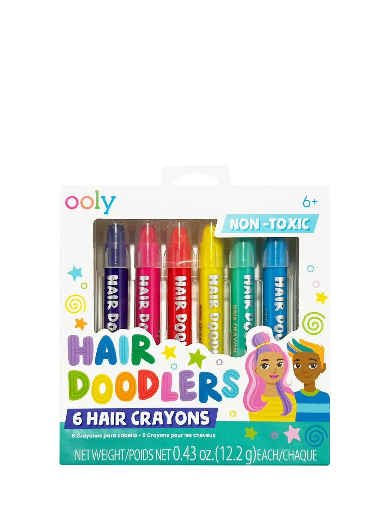 Ooly Hair Paint 6 pcs - Hair Doodlers - Naamiaisasut & -tarvikkeet - MULTI / multi