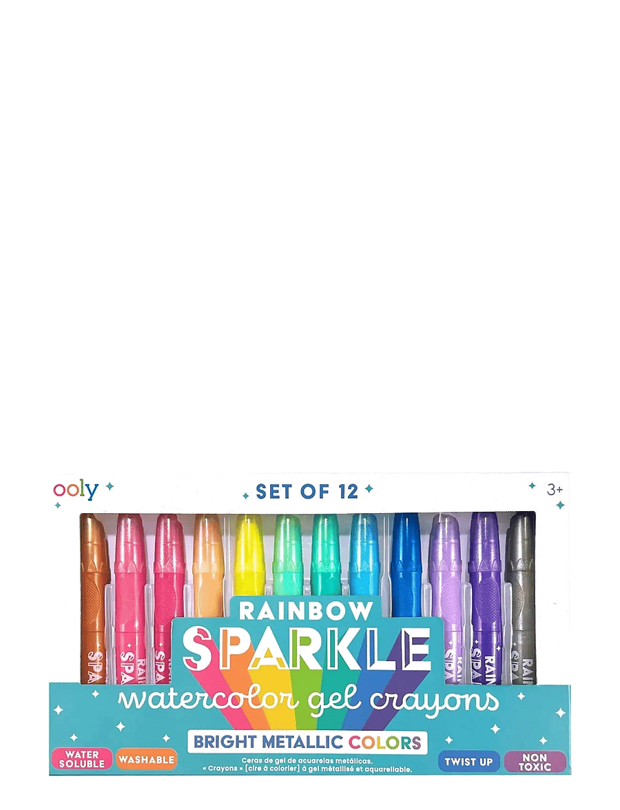 Ooly - Gel Crayons 12 pcs - Rainbow Sparkle Watercolour Metallic - kirjatarbed - multi - 1