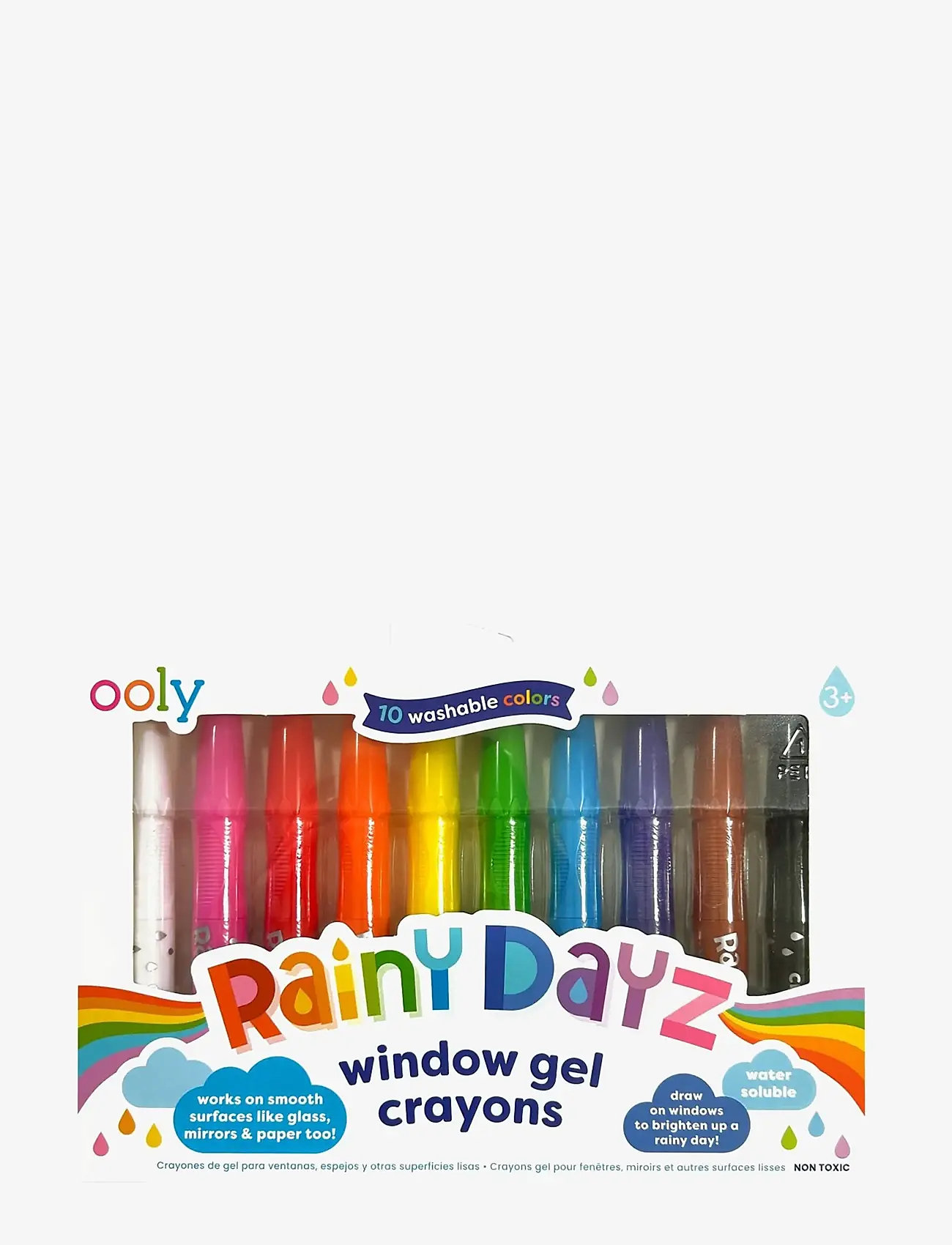 Ooly - Gel Crayons 10 pcs - Window Paint - Rainy Dayz - paints - multi - 1