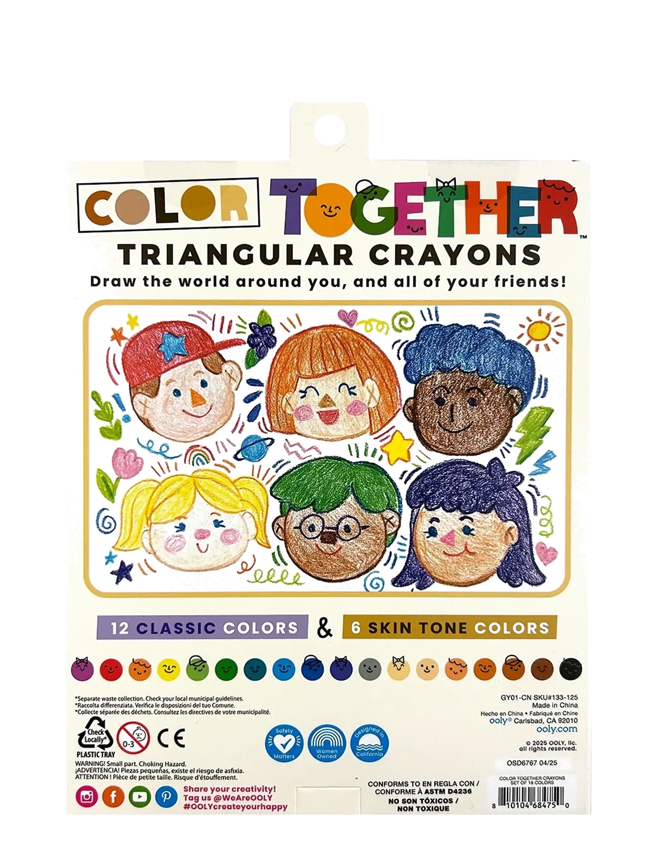 Ooly - Crayons 18 pcs - Colour Together Triangular - zīmuļi - multi - 3