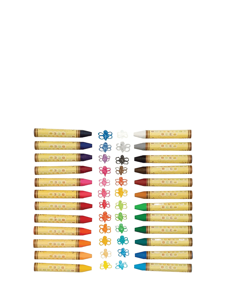 Ooly - Beeswax Crayons 24 pcs - Brilliant Bee - pennor - multi - 2