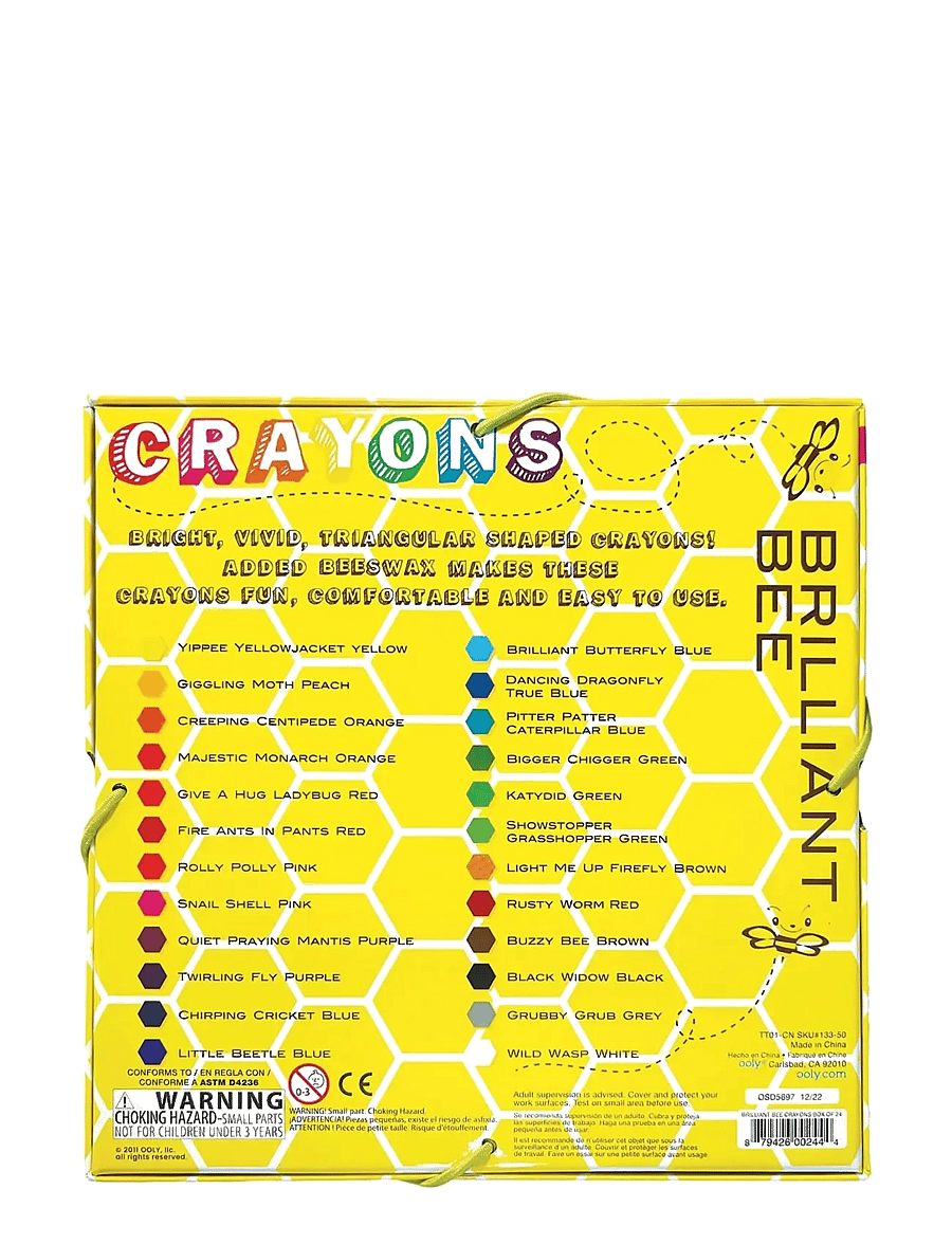 Ooly - Beeswax Crayons 24 pcs - Brilliant Bee - pennor - multi - 4