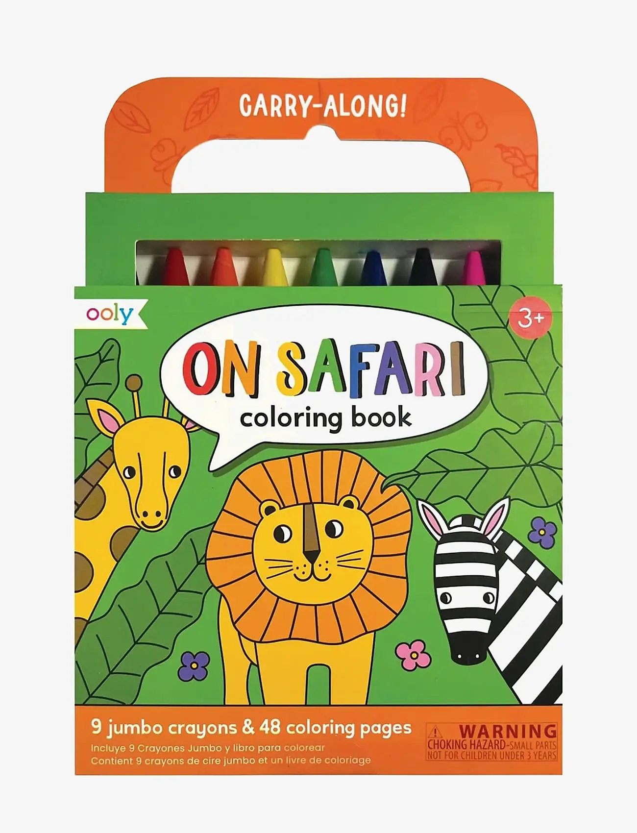 Ooly - Crayons and Colouring Book - Safari - Carry Along - målar- & pysselböcker - multi - 0
