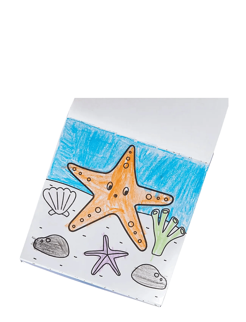 Ooly - Crayons and Colouring Book - Sea Life - Carry Along - värvimis- & käsitööraamatud - multi - 3
