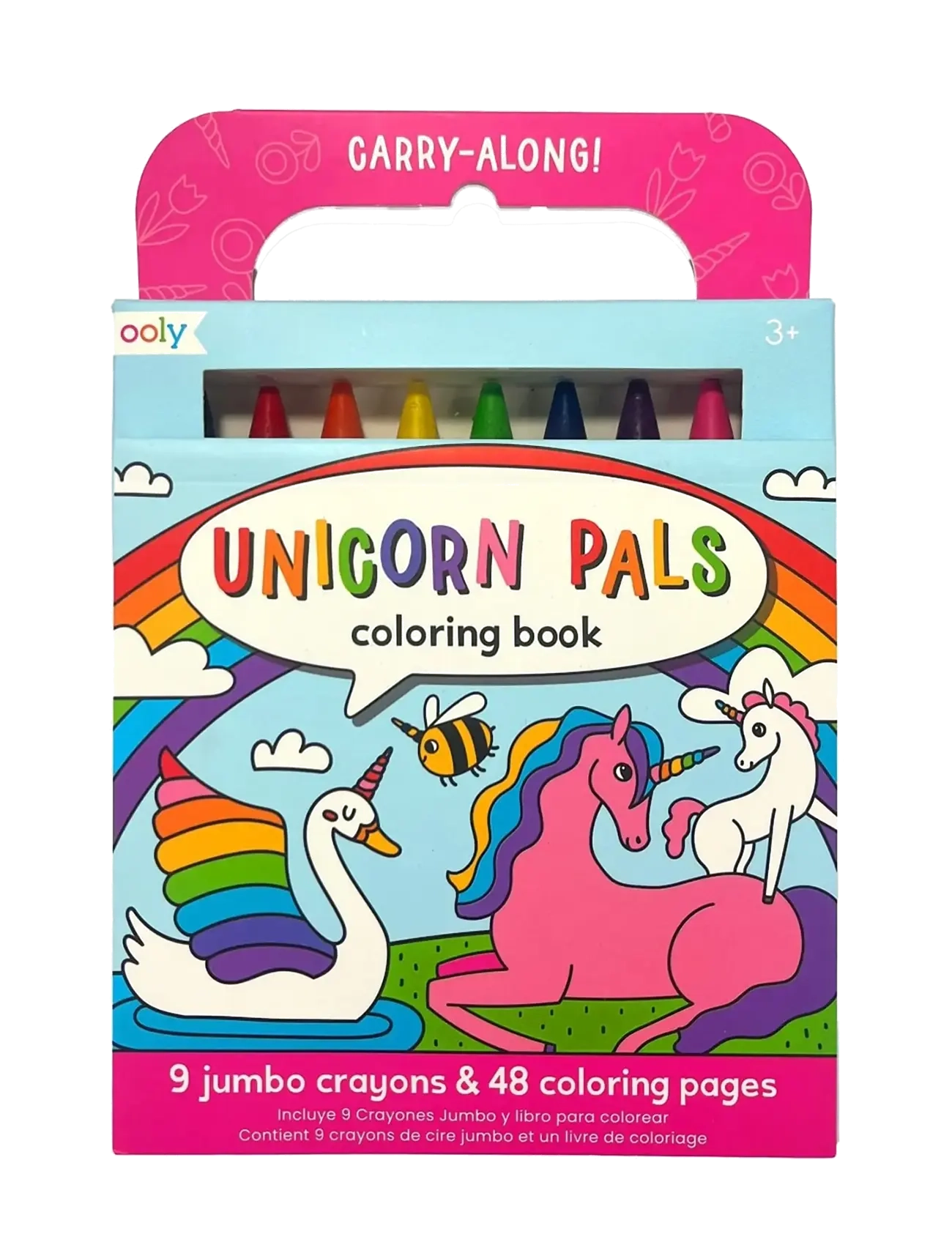 Ooly Crayons and Colouring Book - Unicorn Pals - Carry Along - Male- & kreabøger - MULTI / multi