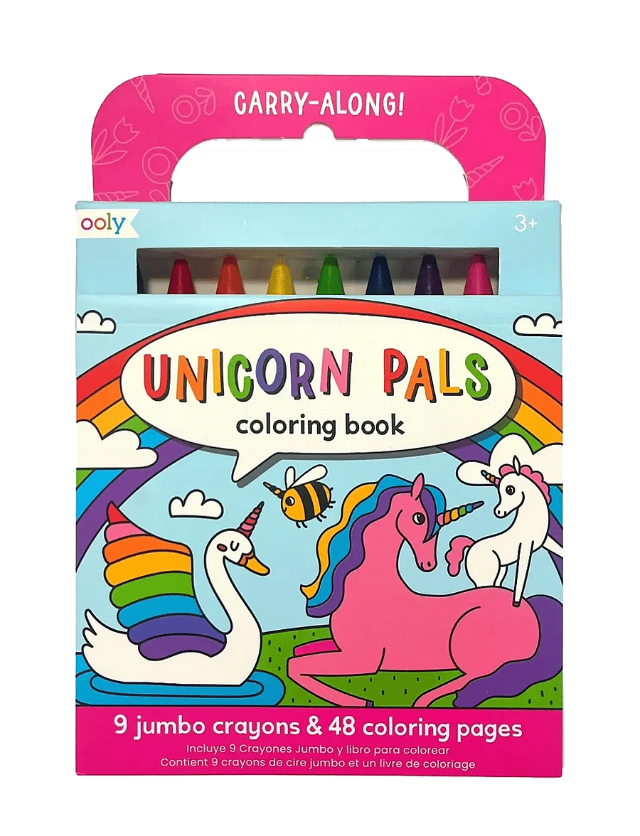 Ooly - Crayons and Colouring Book - Unicorn Pals - Carry Along - mal- & bastelbücher - multi - 0