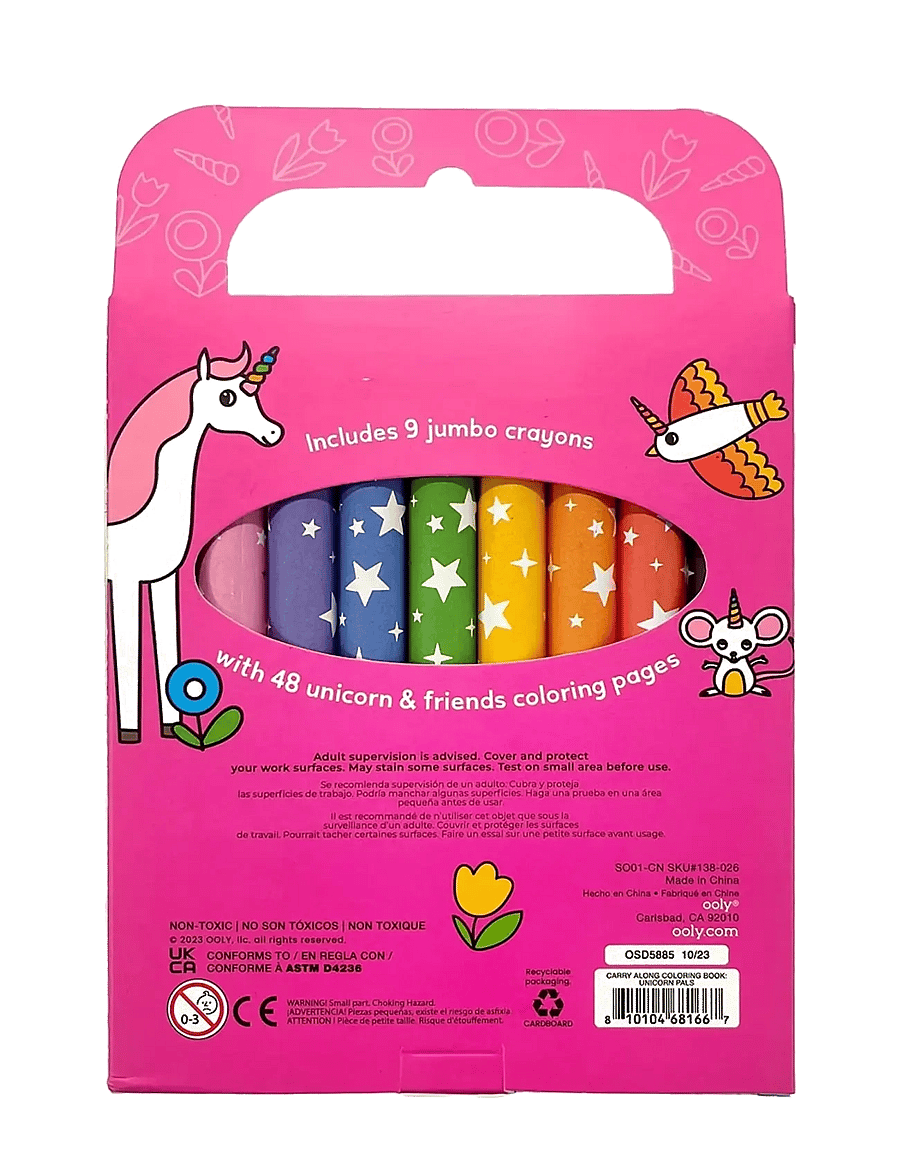 Ooly - Crayons and Colouring Book - Unicorn Pals - Carry Along - mal- & bastelbücher - multi - 4