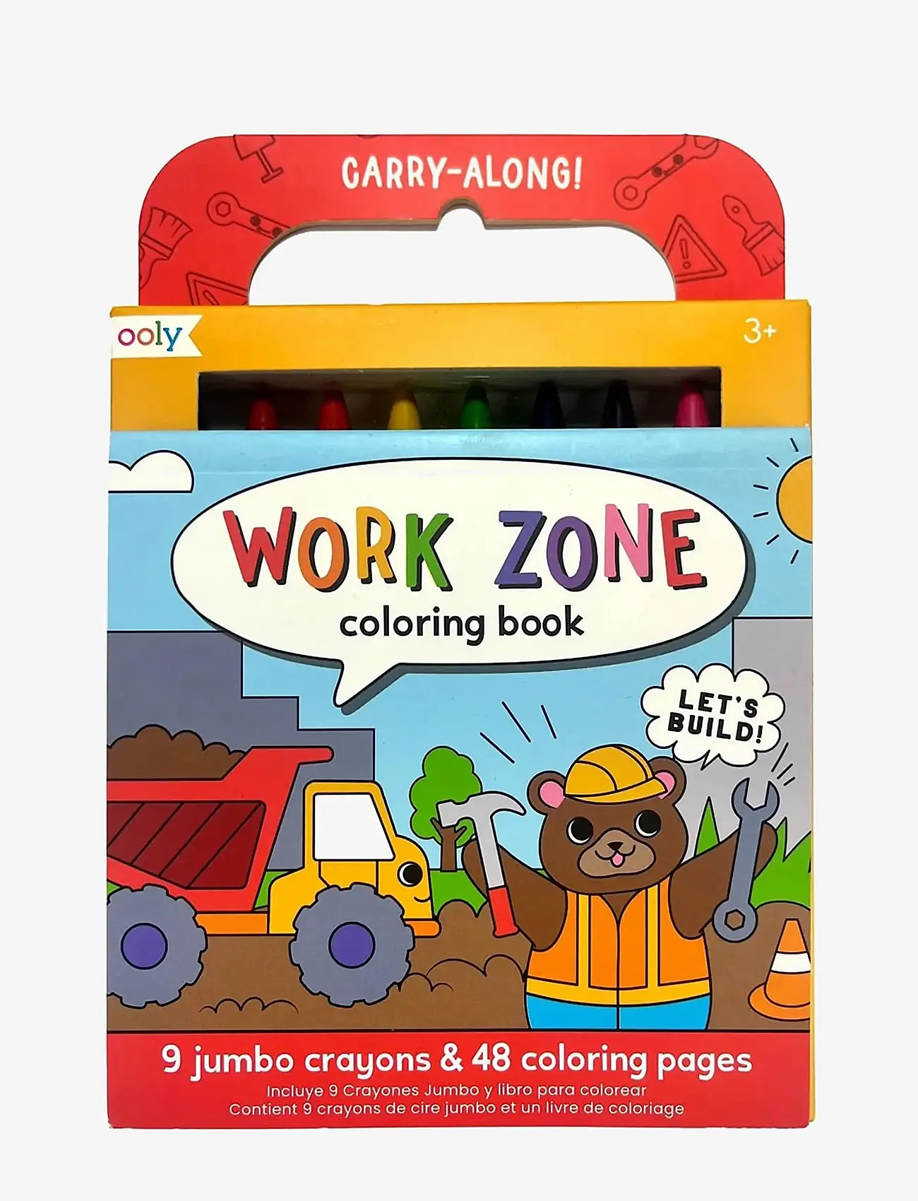 Ooly - Crayons and Colouring Book - Work Zone - Carry Along - male- & kreabøger - multi - 0