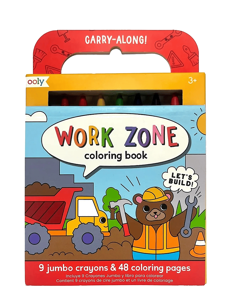 Ooly - Crayons and Colouring Book - Work Zone - Carry Along - mal- & bastelbücher - multi - 0