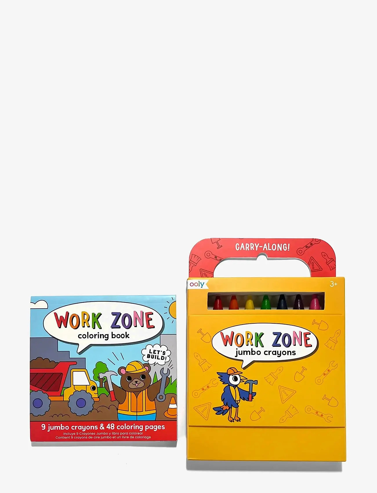 Ooly - Crayons and Colouring Book - Work Zone - Carry Along - male- & kreabøger - multi - 1