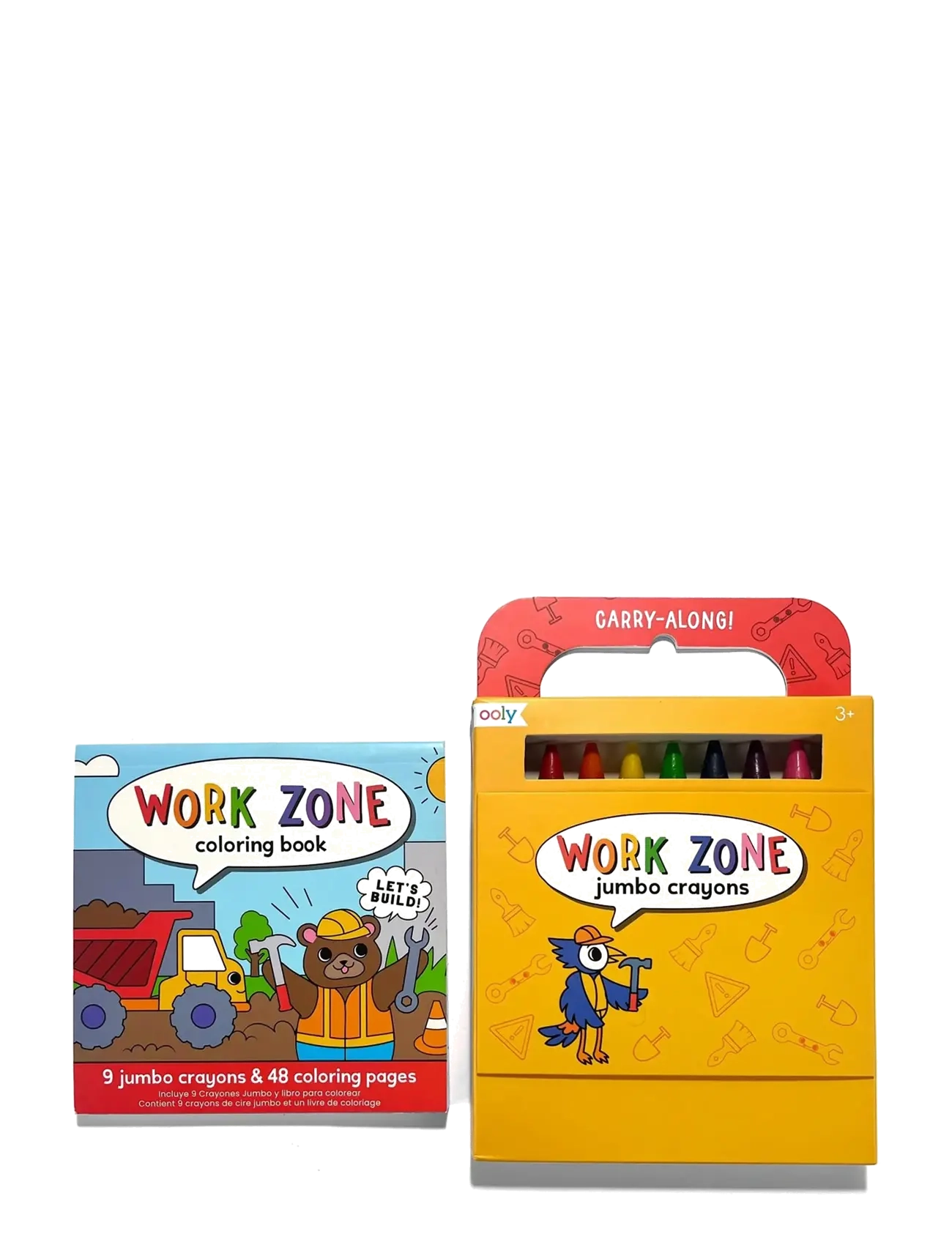 Ooly - Crayons and Colouring Book - Work Zone - Carry Along - värvimis- & käsitööraamatud - multi - 1