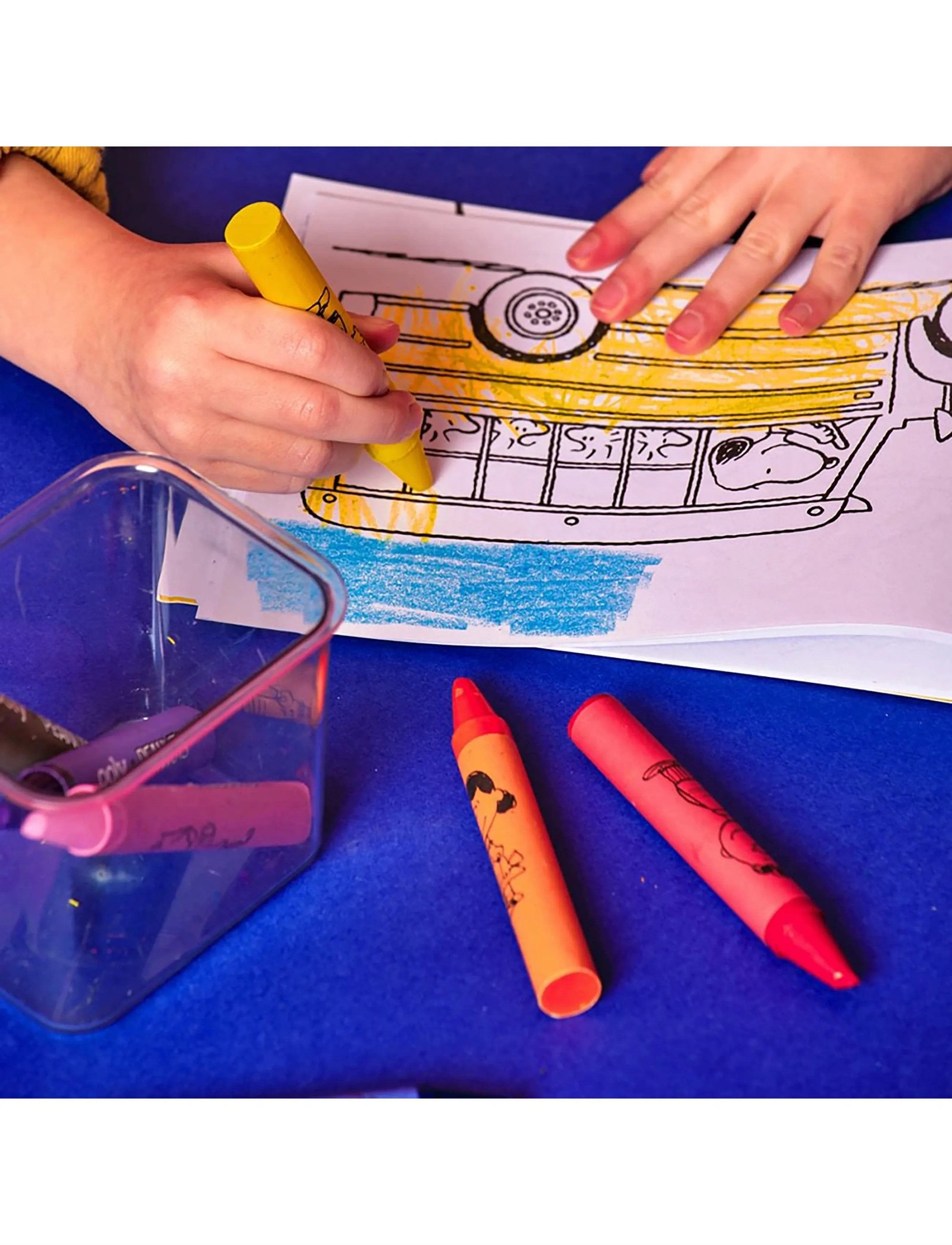 Ooly Jumbo Crayons And Colouring Book Peanuts, One Size, Drawing, Gelb - Coloring & Craft Books, Kinder