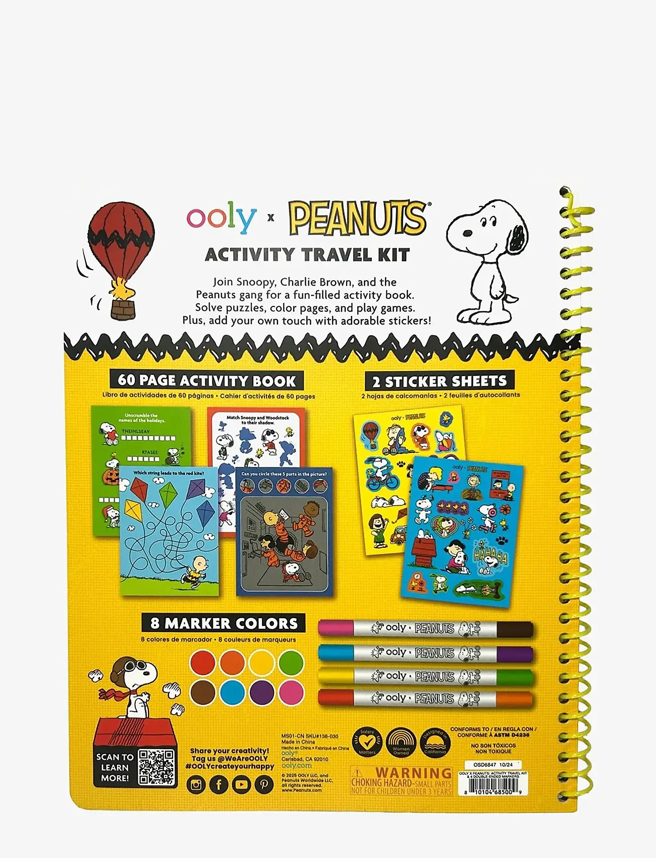 Ooly - Activity Travel Kit - Peanuts - kreasæt - multi - 4