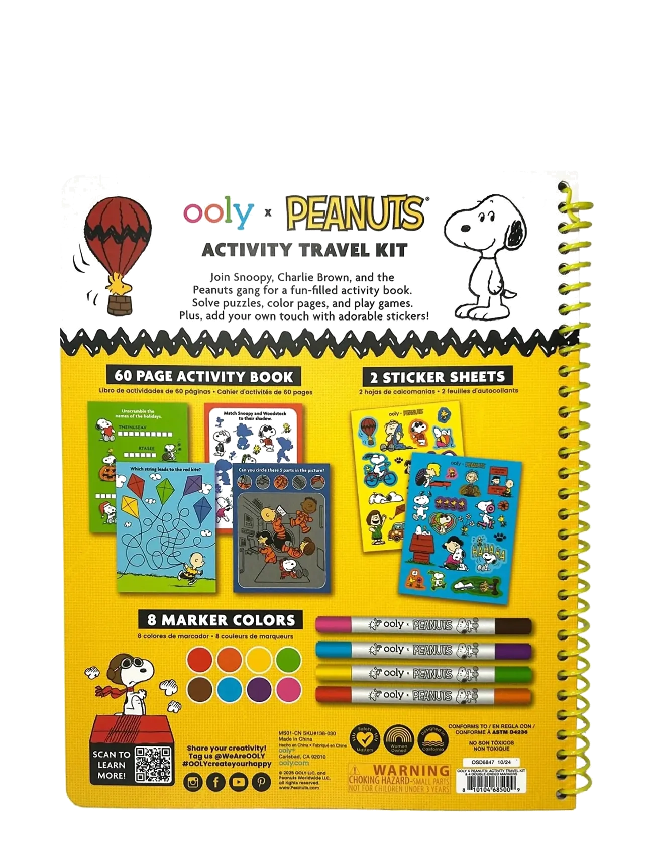 Ooly - Activity Travel Kit - Peanuts - knutselset - multi - 4