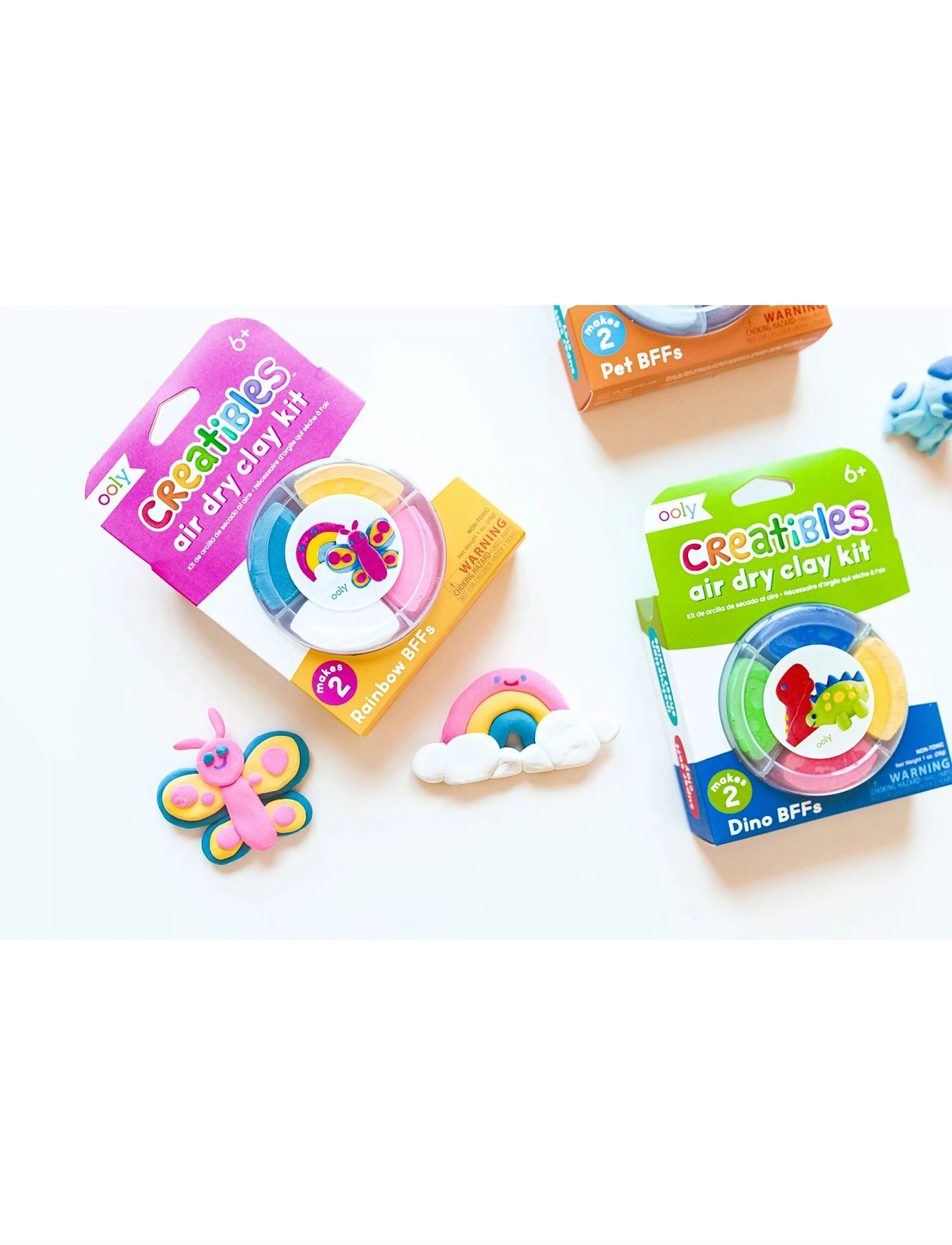 Ooly - Air Dry Clay - Rainbow BFFs 4 colours - Creatibles - male- & kreabøger - multi - 4