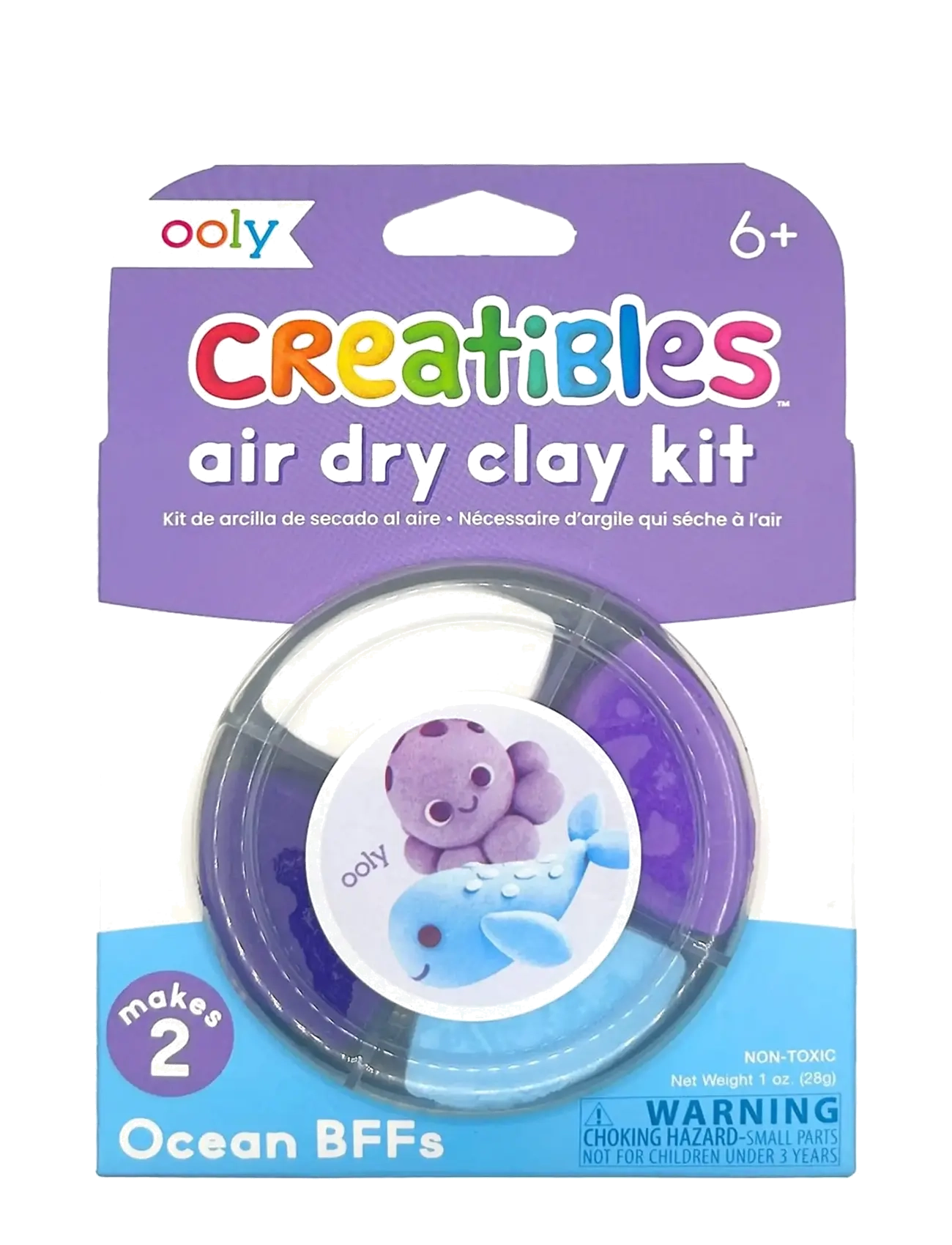 Ooly Air Dry Clay - Ocean BFFs 4 colours - Creatibles - Modellervoks - MULTI / multi