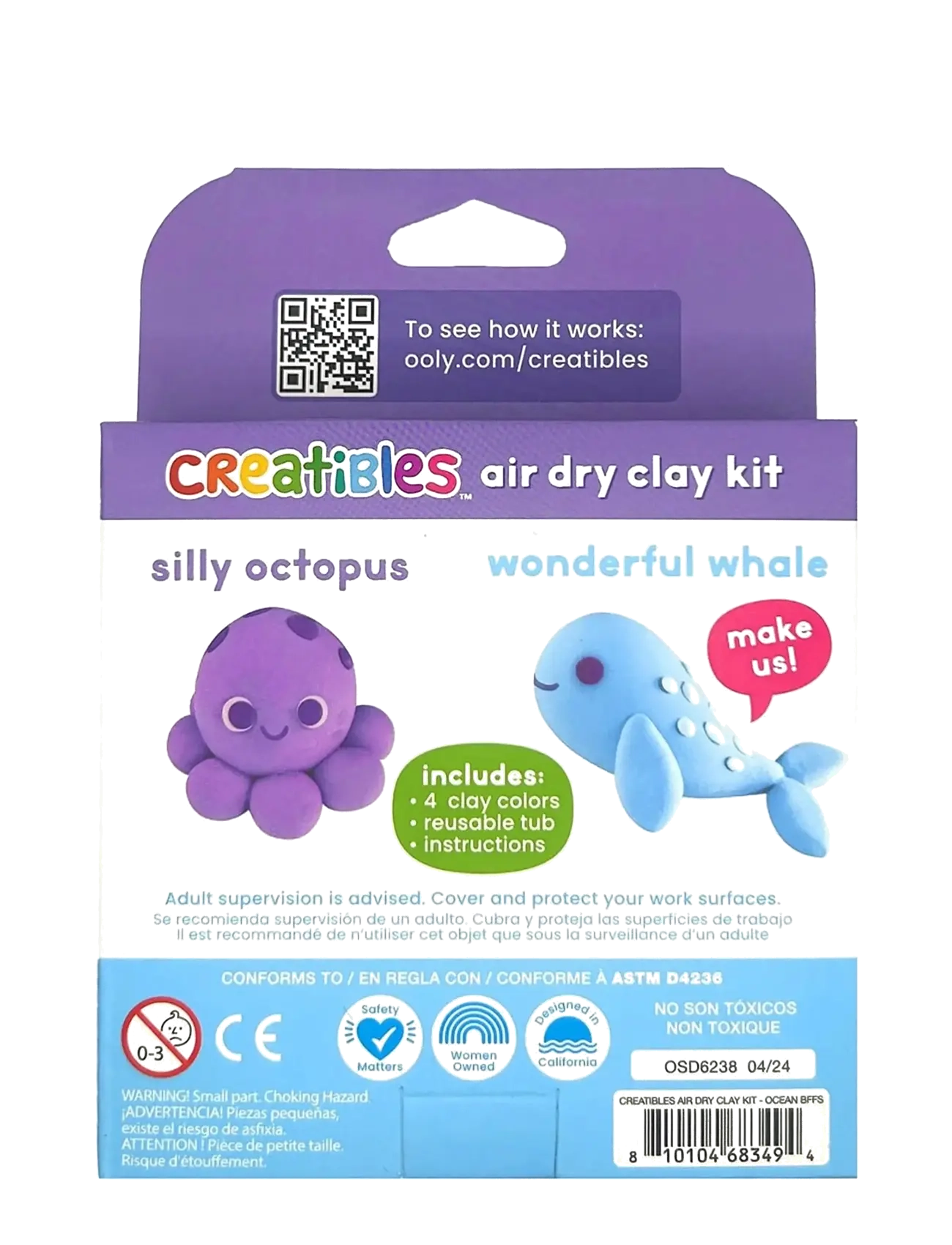 Ooly - Air Dry Clay - Ocean BFFs 4 colours - Creatibles - multi - 3