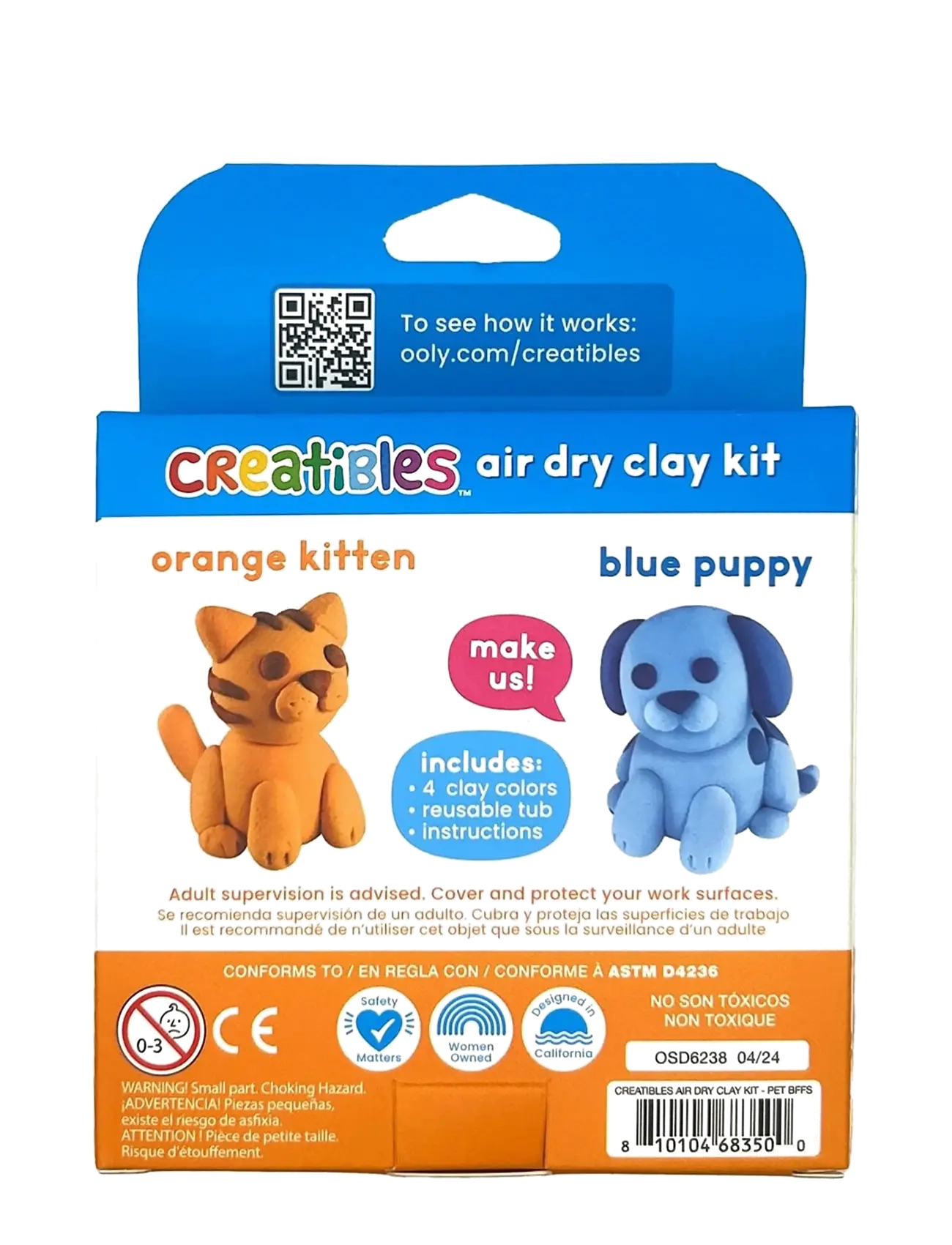 Ooly - Air Dry Clay - Pet BFFs 4 colours - Creatibles - pysselset - multi - 3