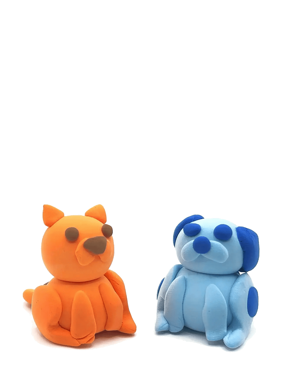 Ooly - Air Dry Clay - Pet BFFs 4 colours - Creatibles - pysselset - multi - 4