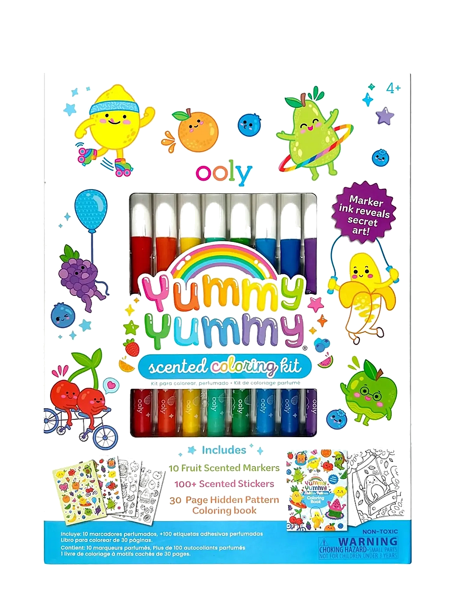 Ooly - Scented Markers and Colouring Book - Yummy Yummy - käsitöökomplekt - multi - 1