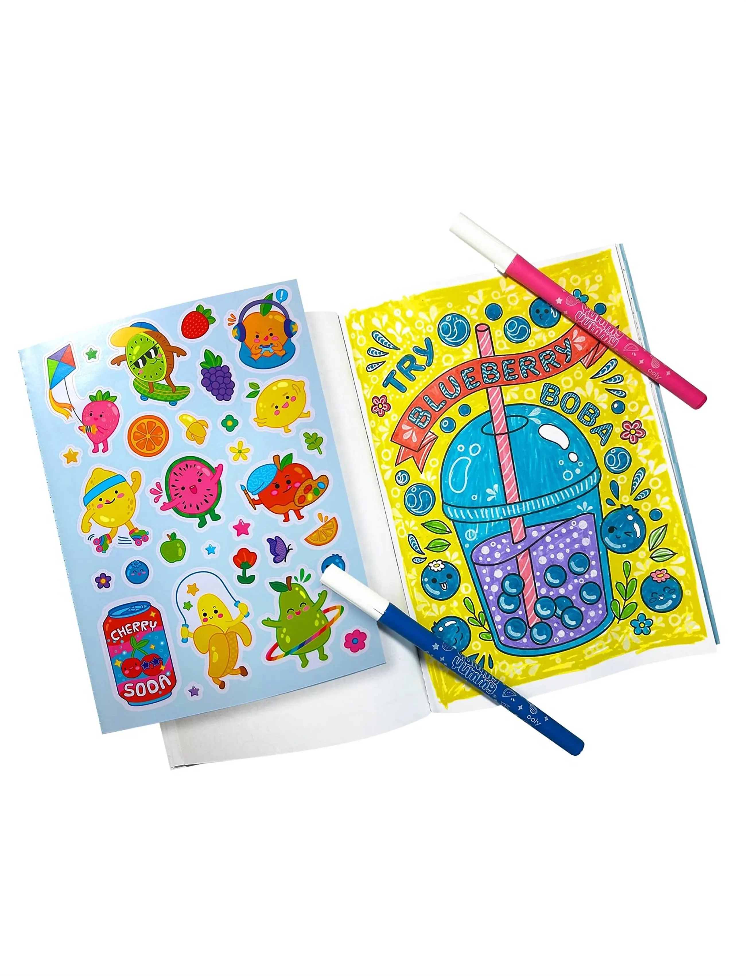 Ooly Scented Markers And Colouring Book Yummy Yummy, One Size, Craft, Mehrfarbig/gemustert - Craft Sets, Kinder