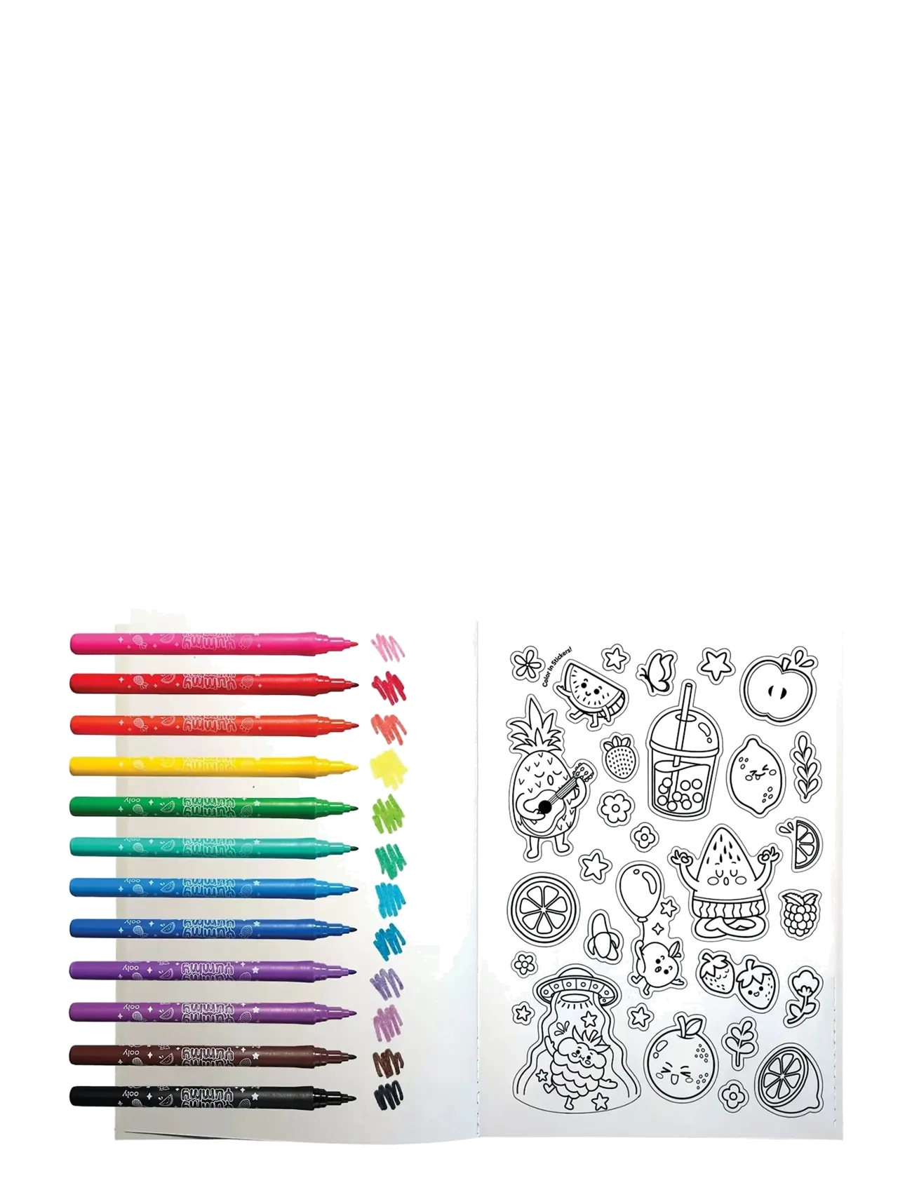 Ooly - Scented Markers and Colouring Book - Yummy Yummy - kreasæt - multi - 3