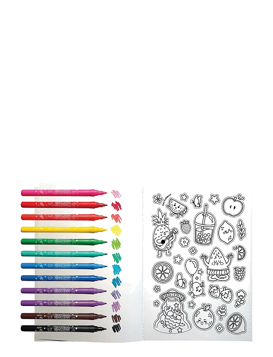 Ooly - Scented Markers and Colouring Book - Yummy Yummy - käsitöökomplekt - multi - 3