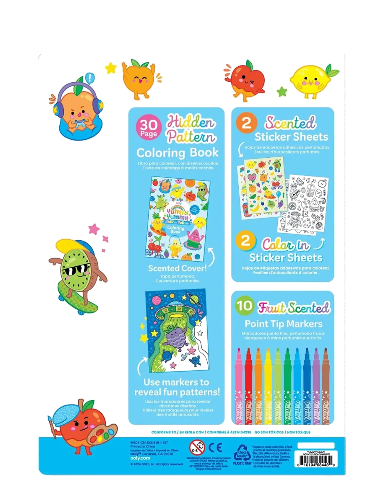 Ooly - Scented Markers and Colouring Book - Yummy Yummy - kreasæt - multi - 5