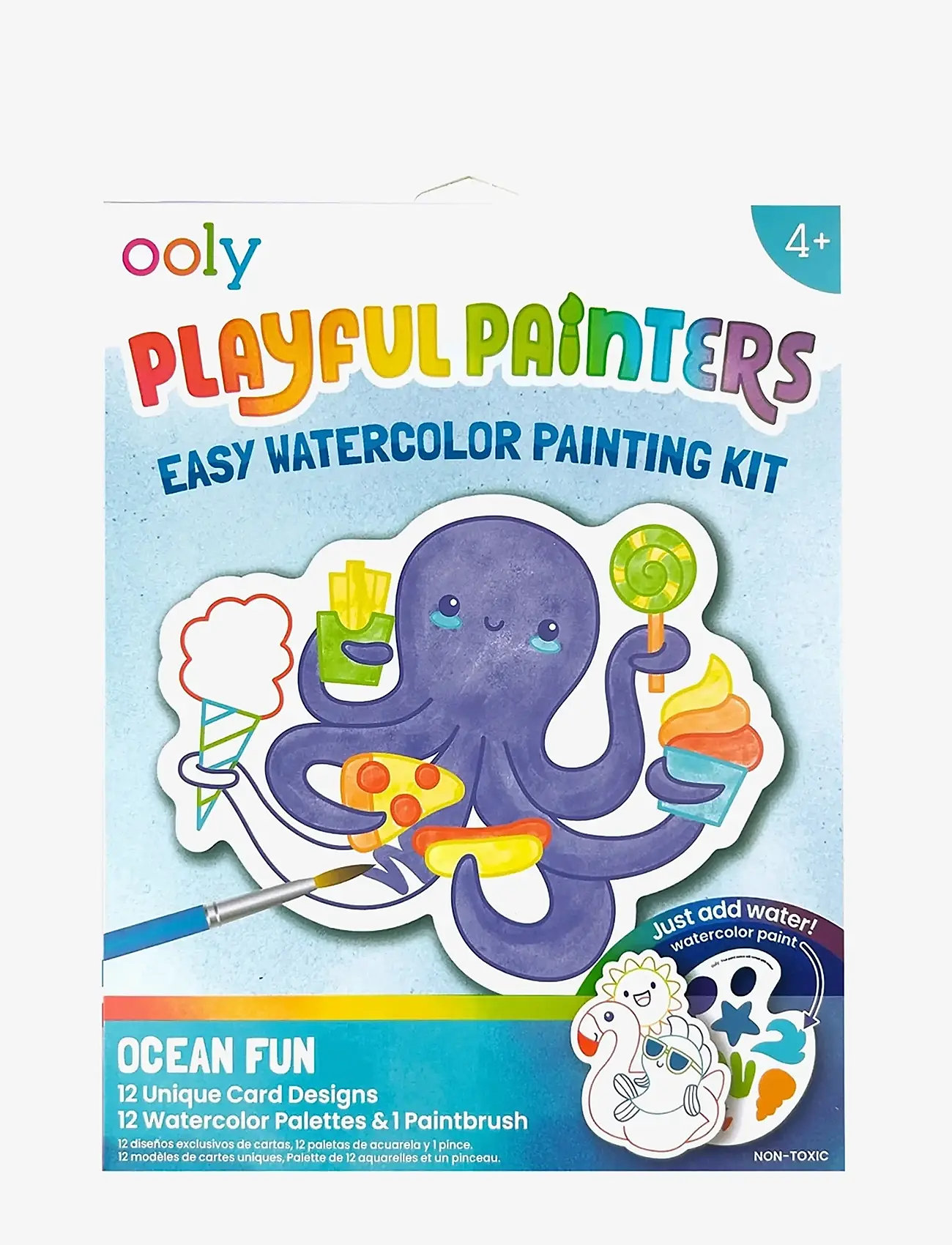 Ooly - Watercolour Kit - Ocean Pals - Playful Painters - male- & kreabøger - multi - 1