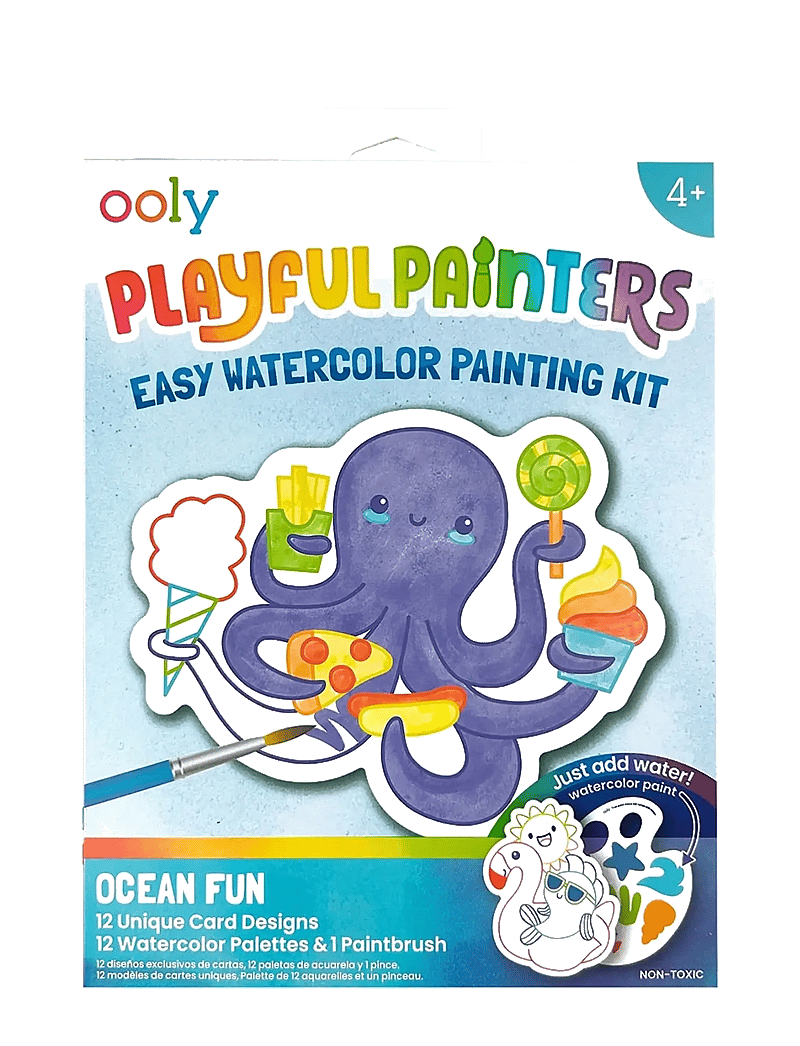 Ooly - Watercolour Kit - Ocean Pals - Playful Painters - värvimis- & käsitööraamatud - multi - 1